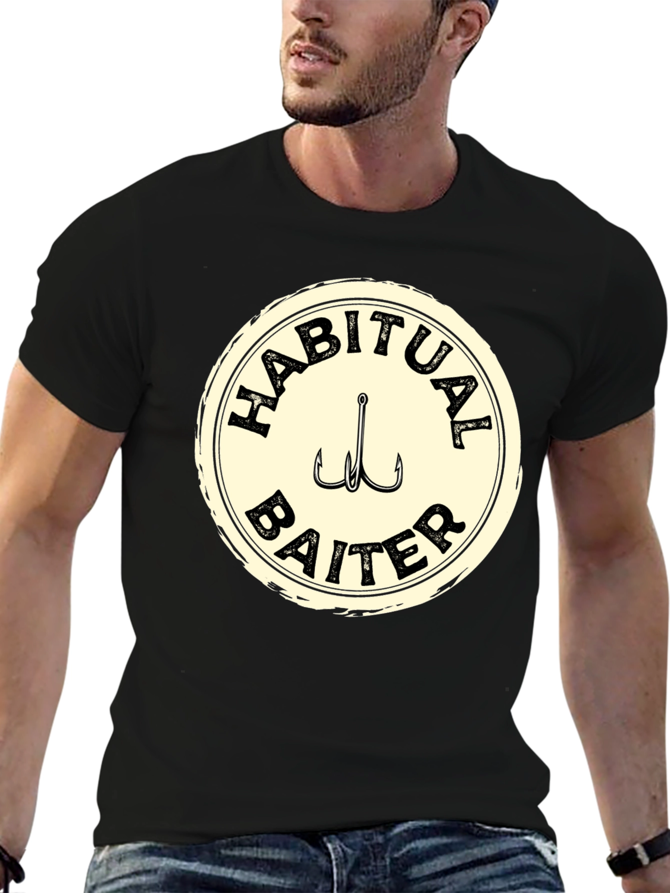 Habitual Baiter Fishing T-Shirt - Black