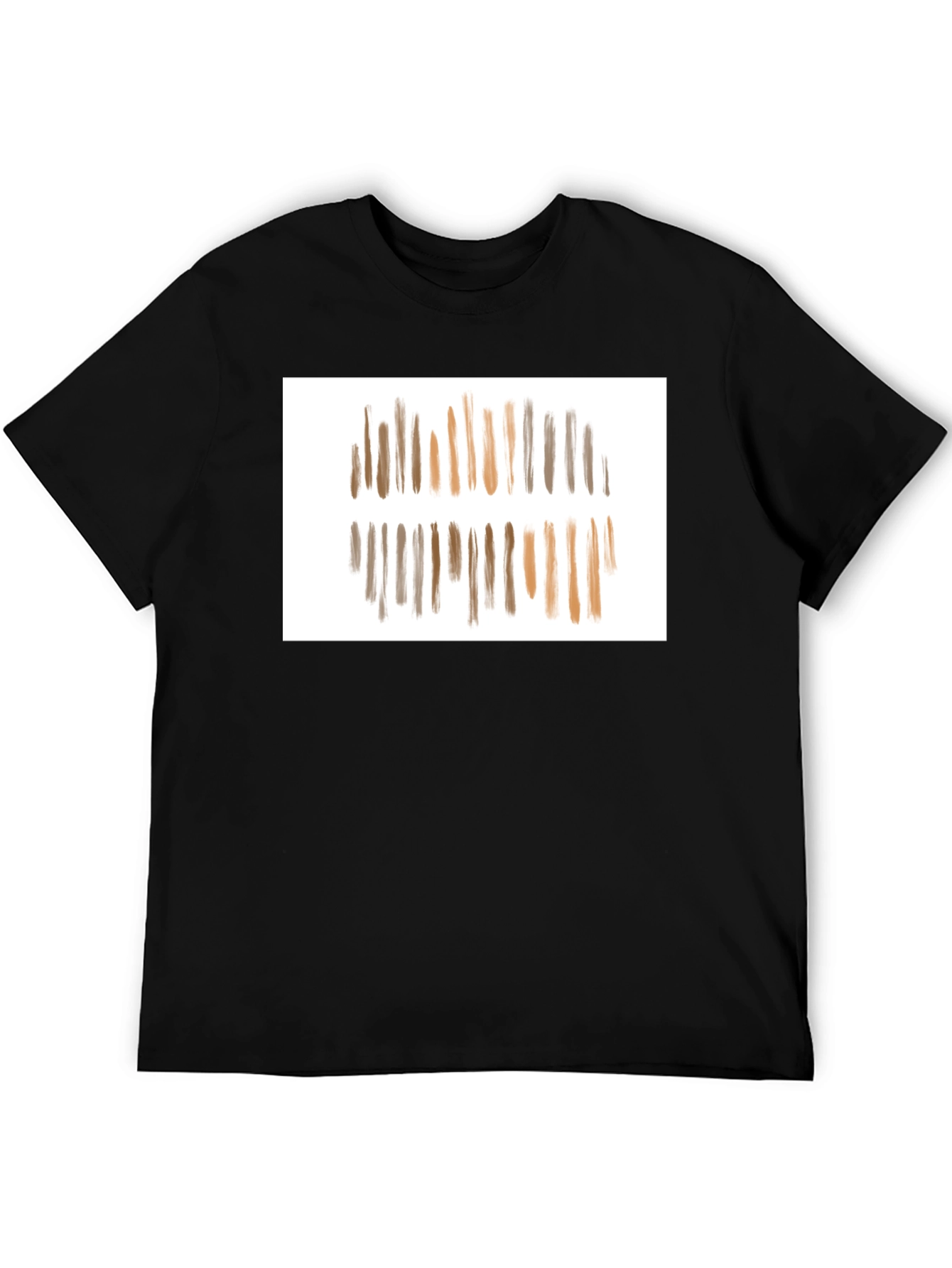 Abstract Stripe Graphic Tee - Modern Casual Style