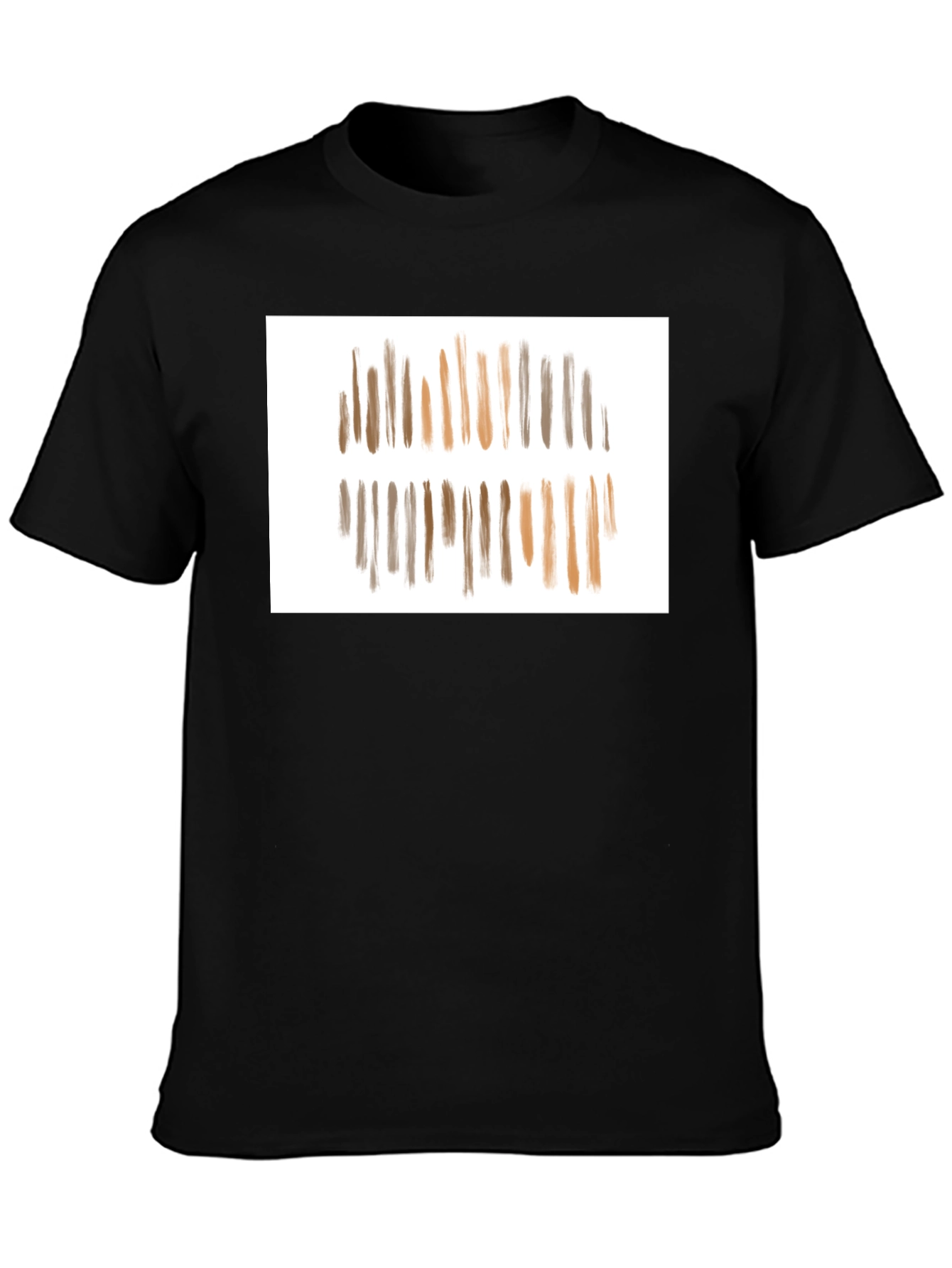 Abstract Stripe Graphic Tee - Modern Casual Style