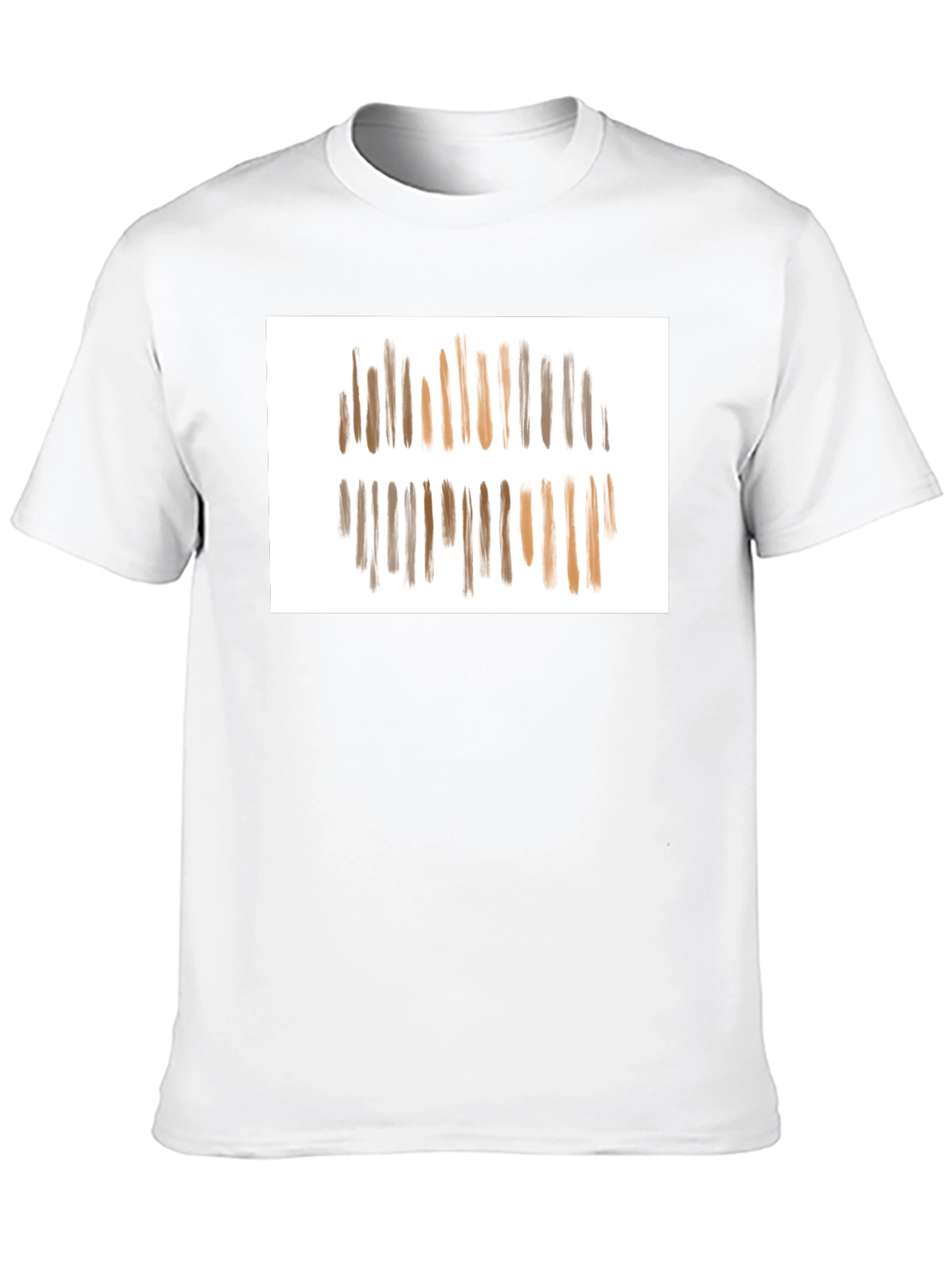 Abstract Stripe Graphic Tee - Modern Casual Style