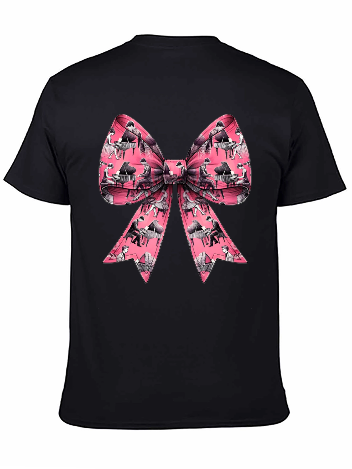 Piano Bow T-Shirt - Musical Gift