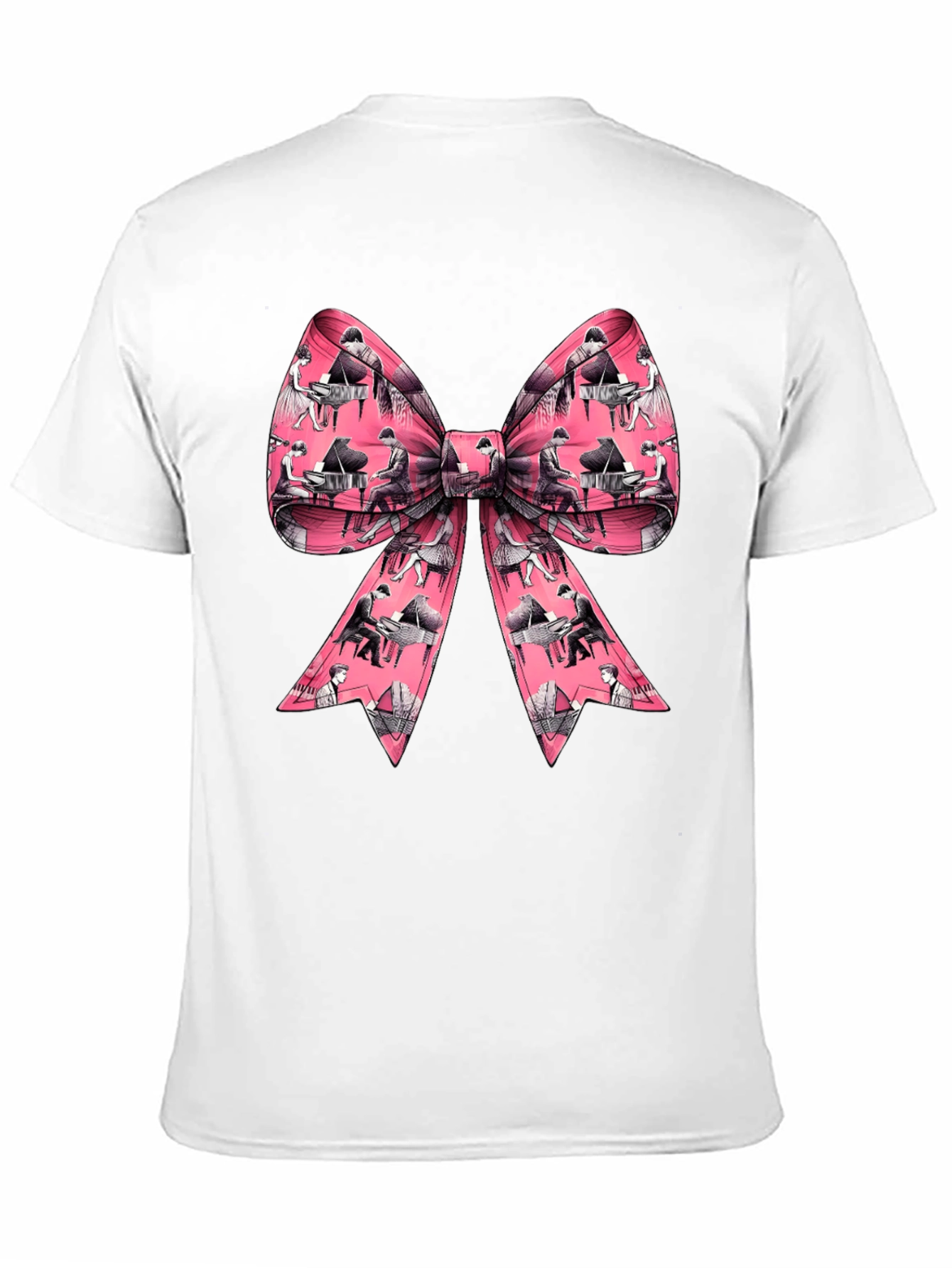 Piano Bow T-Shirt - Musical Gift