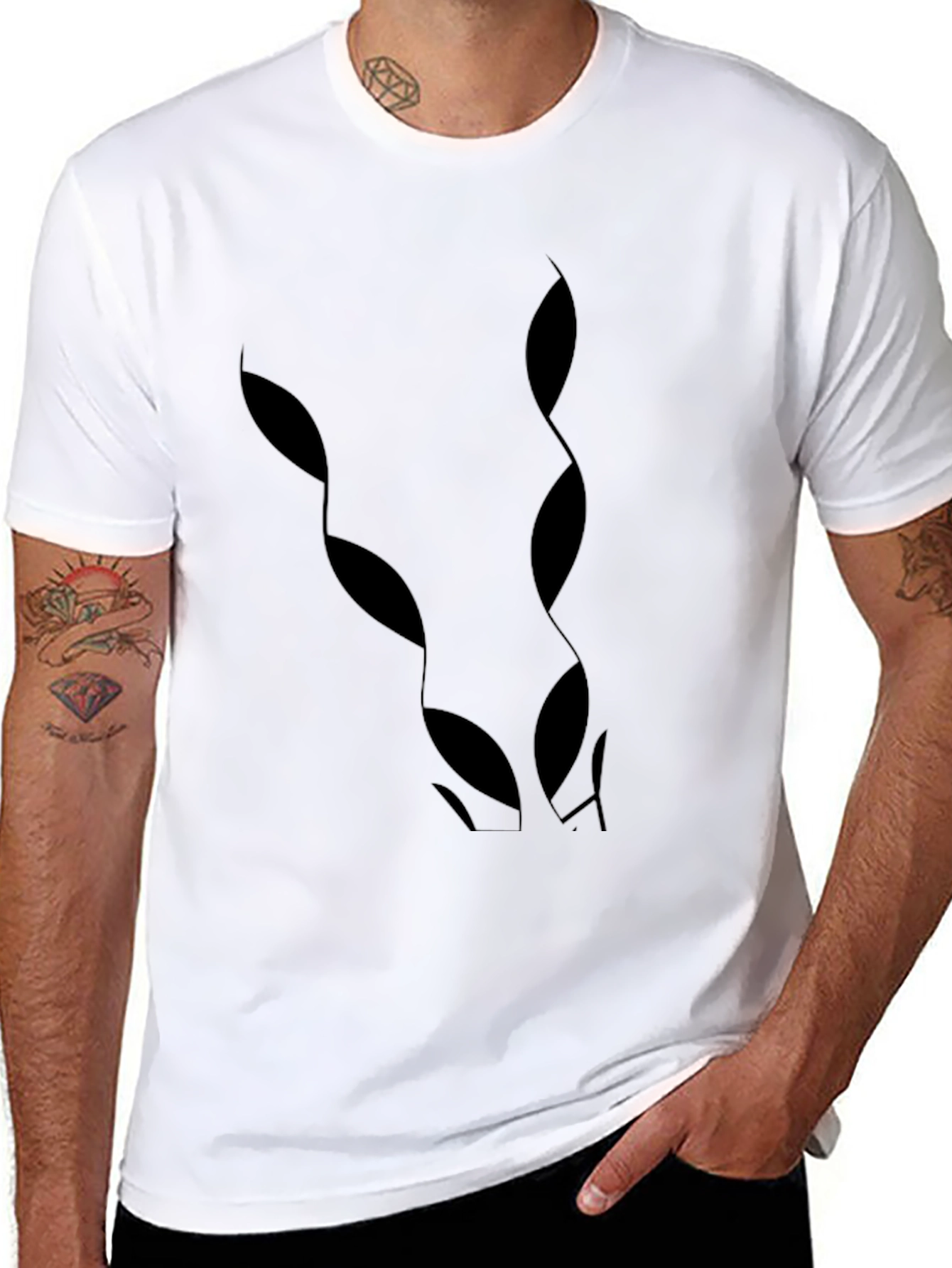 Black Alien Graphic Tee - Mens Casual Shirt