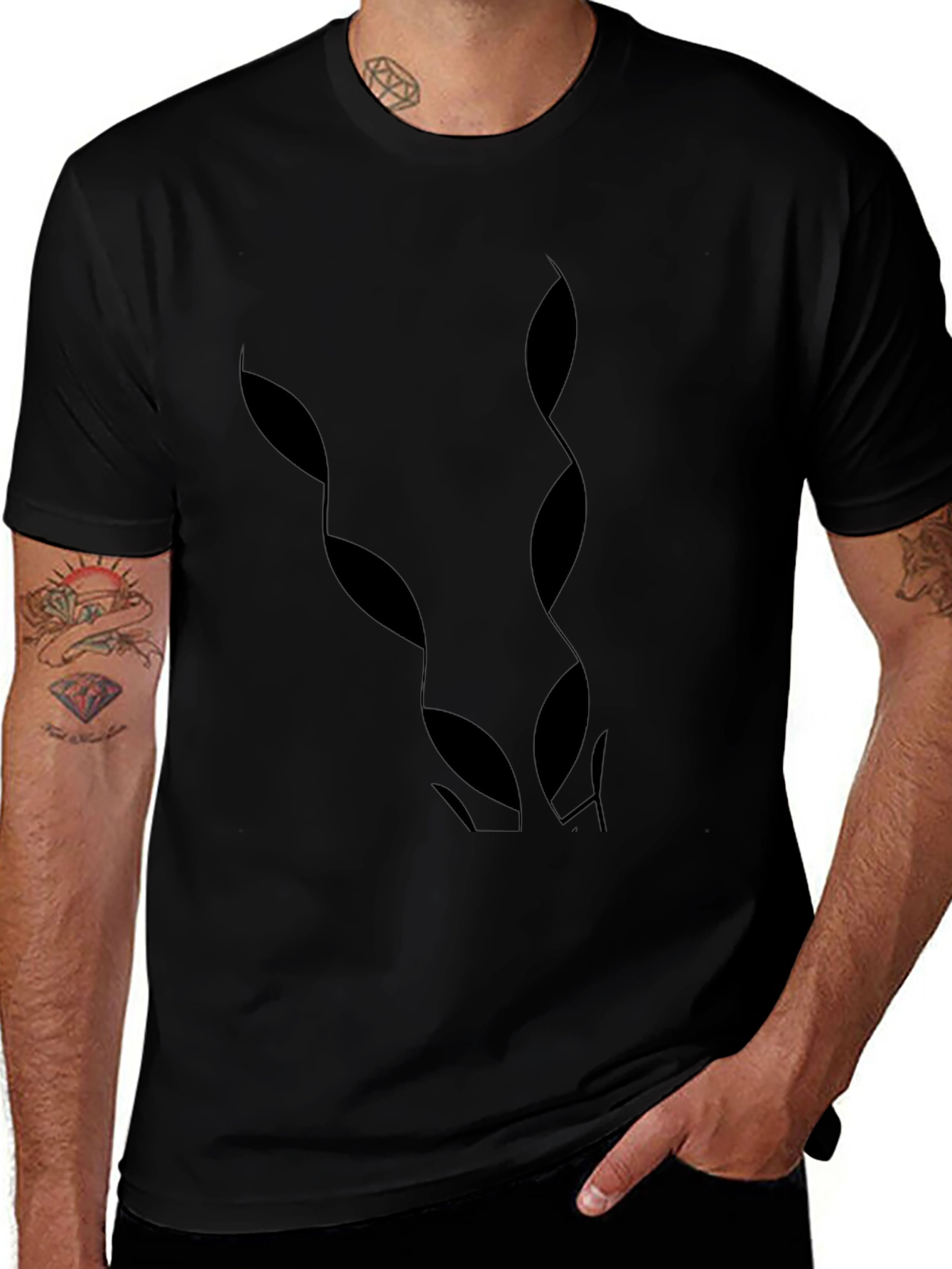 Black Alien Graphic Tee - Mens Casual Shirt