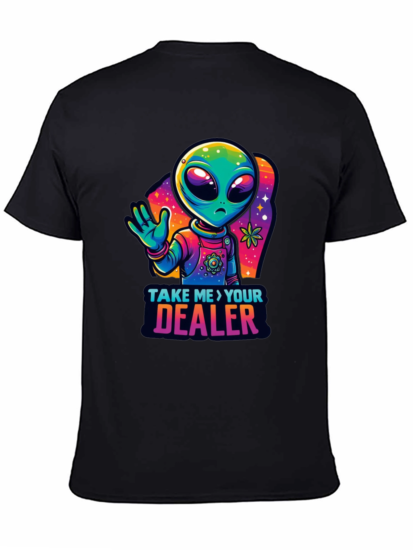 Alien Take Me To Your Dealer Black T-Shirt