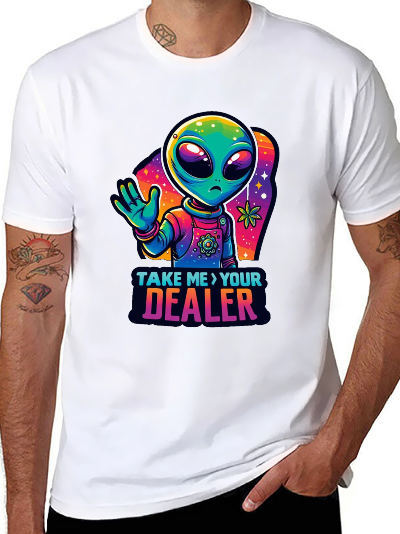 Alien Take Me To Your Dealer Black T-Shirt