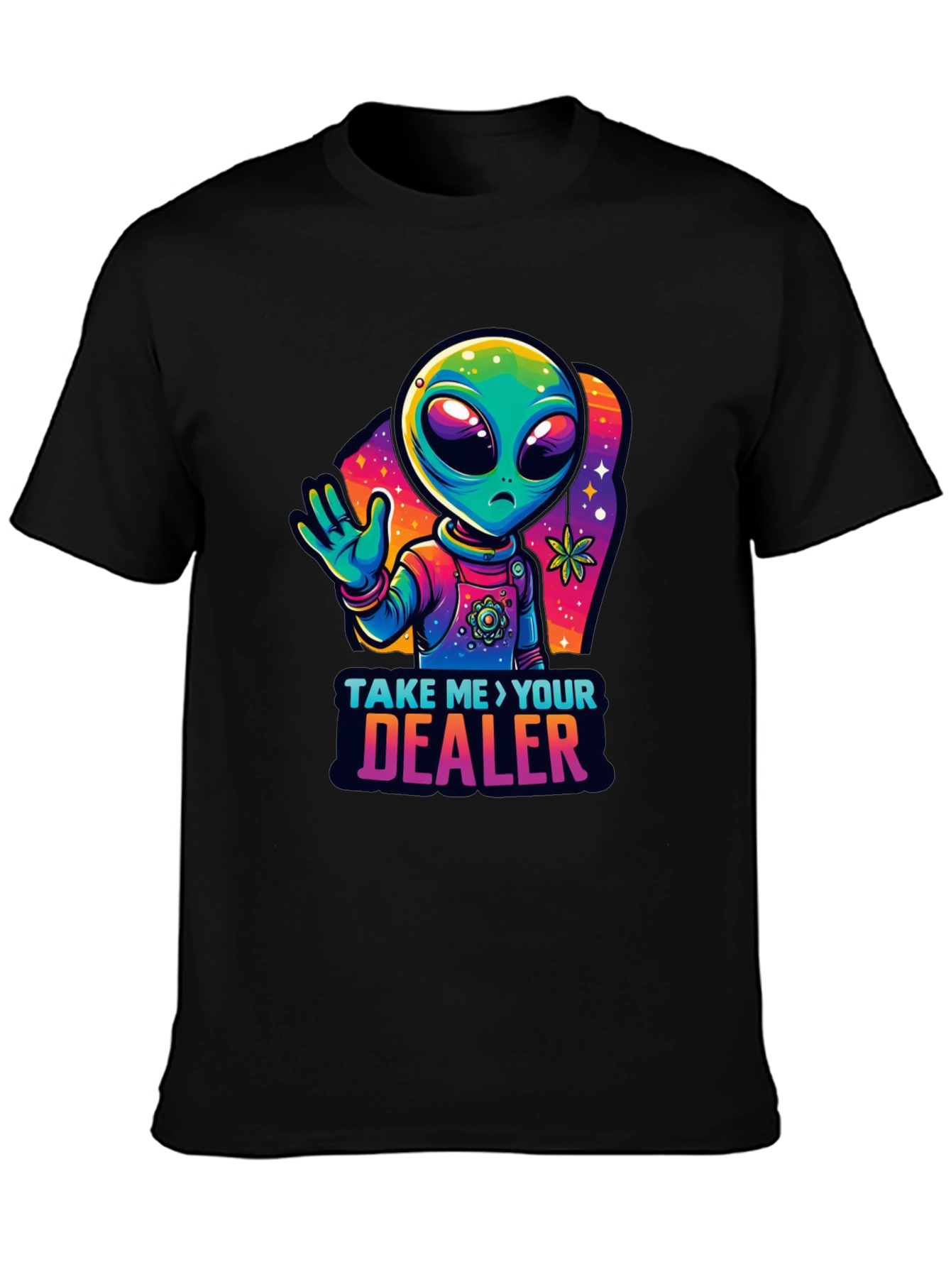 Alien Take Me To Your Dealer Black T-Shirt