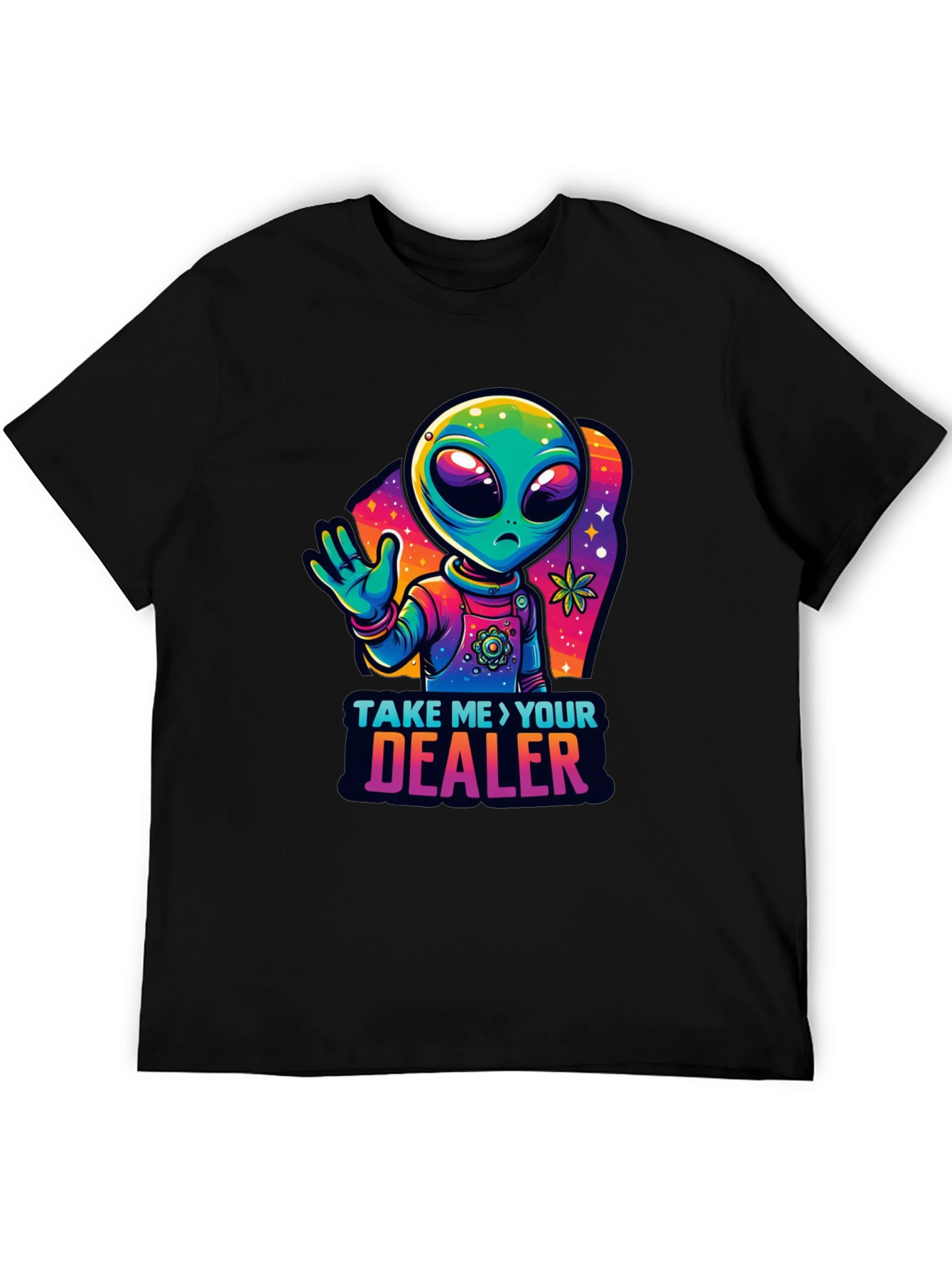 Alien Take Me To Your Dealer Black T-Shirt