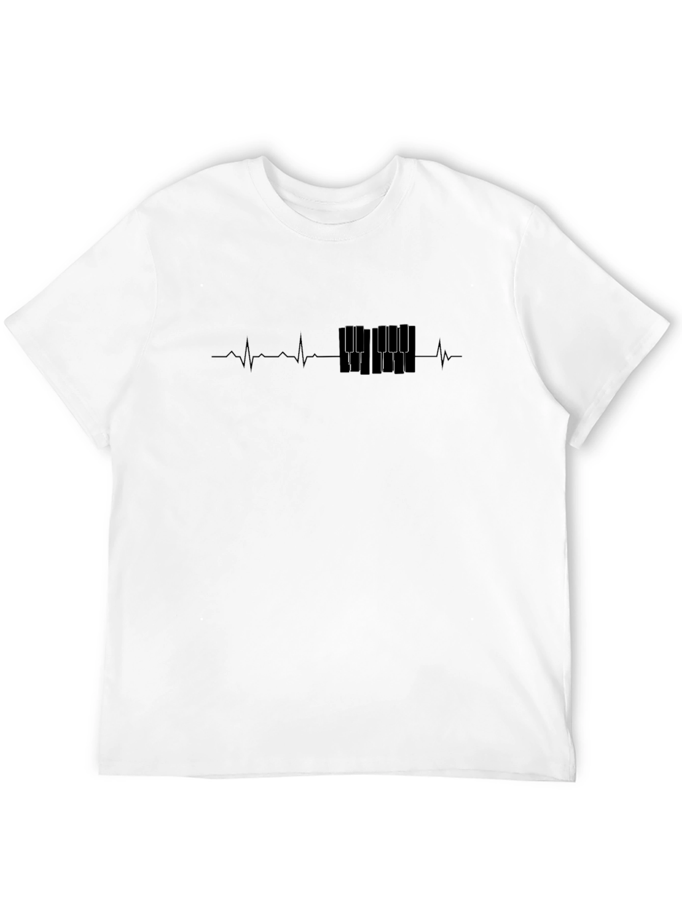 Piano Keys Heartbeat T-Shirt - Music Lover Tee