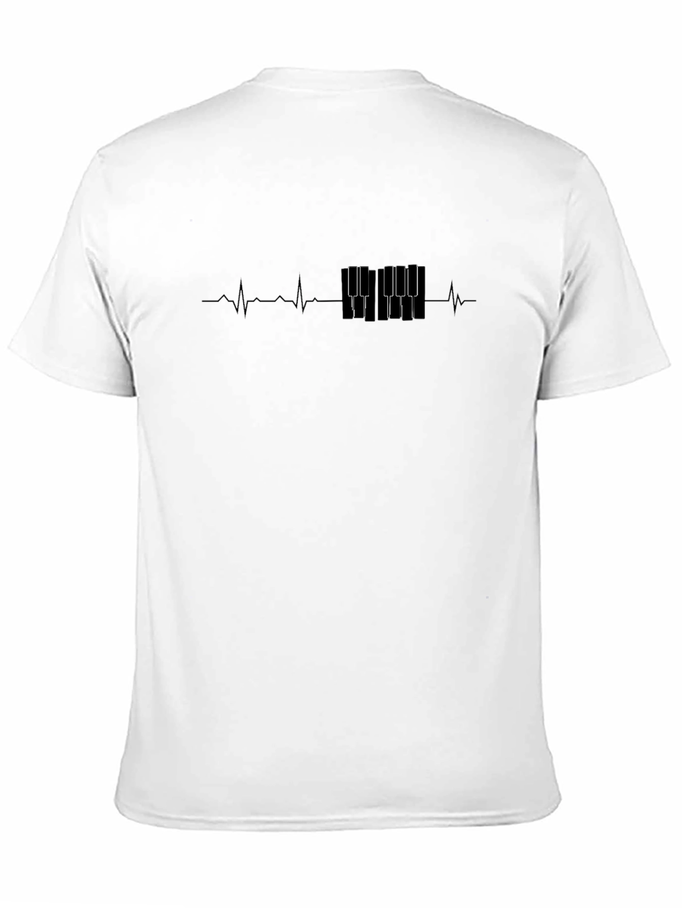 Piano Keys Heartbeat T-Shirt - Music Lover Tee