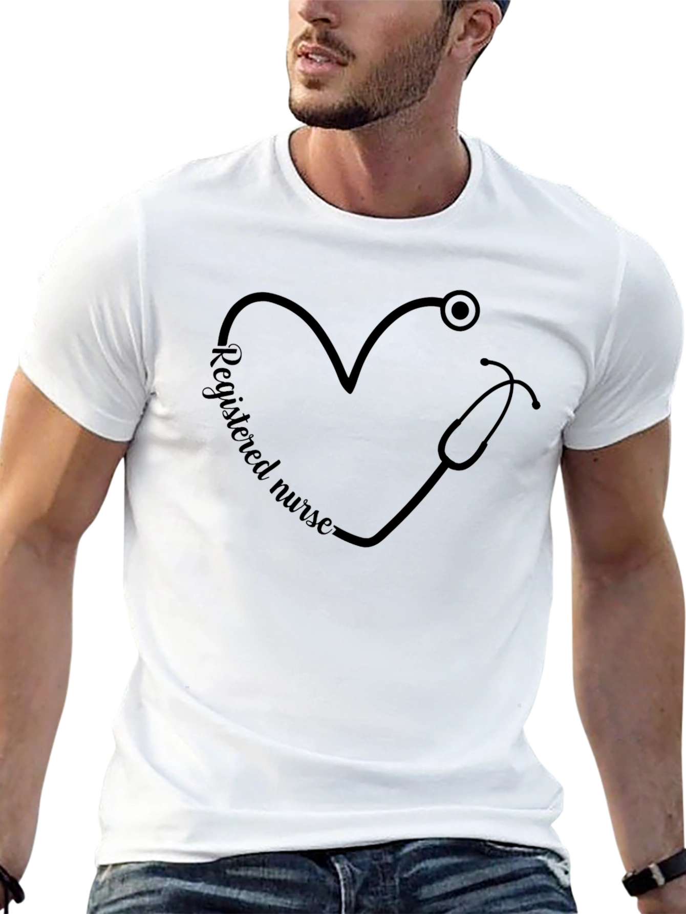 Registered Nurse Stethoscope Heart T-Shirt