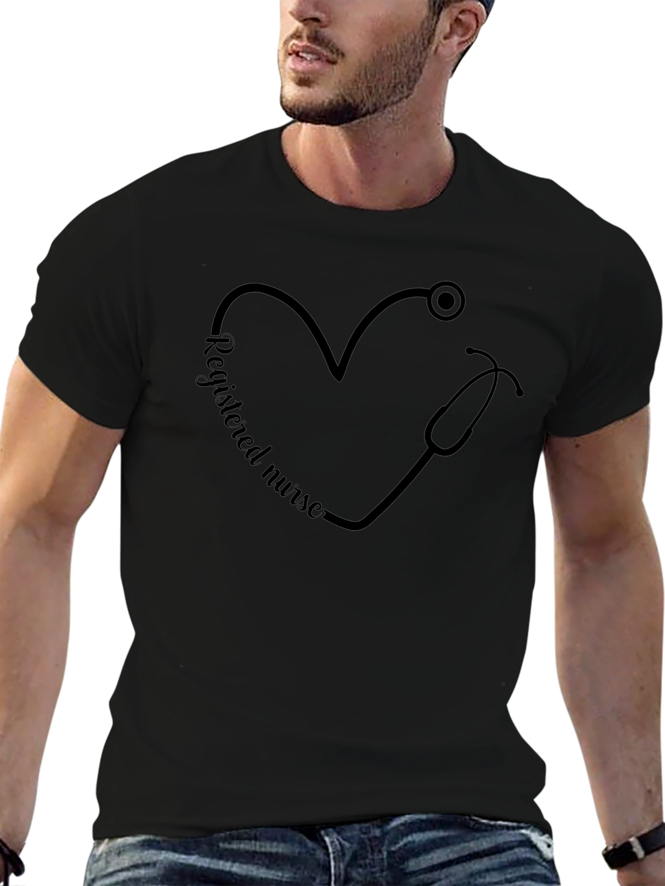 Registered Nurse Stethoscope Heart T-Shirt