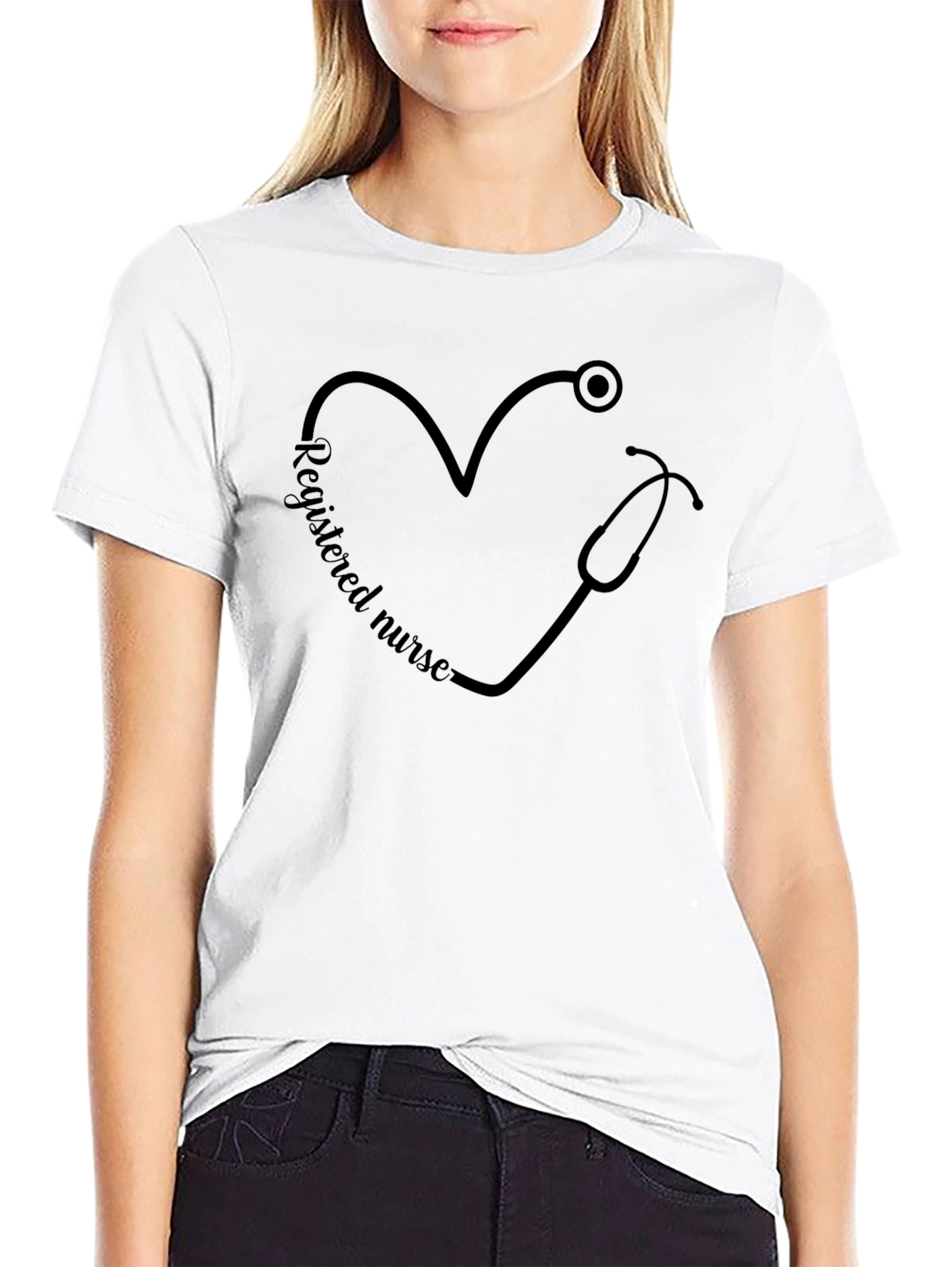 Registered Nurse Stethoscope Heart T-Shirt