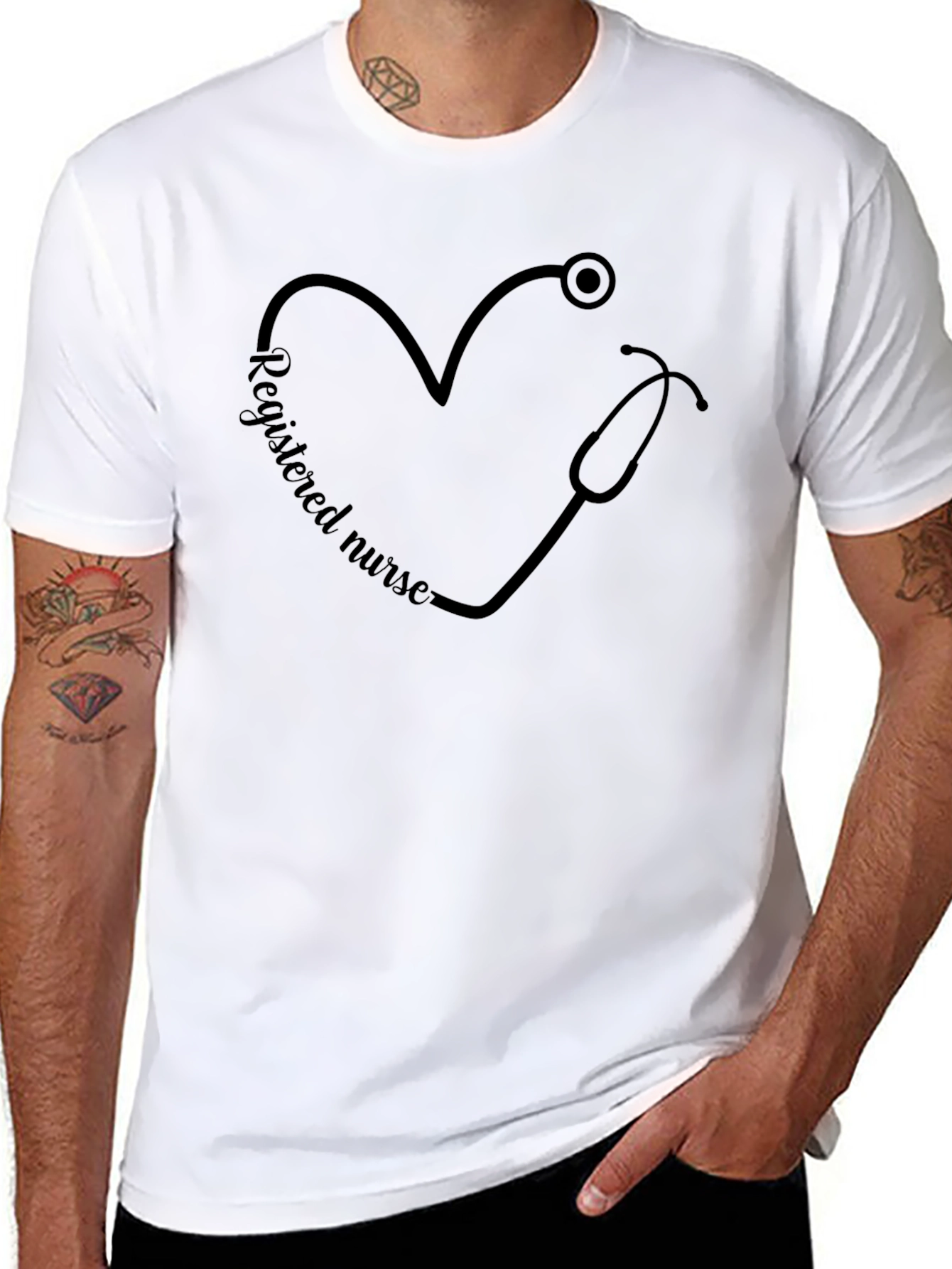Registered Nurse Stethoscope Heart T-Shirt