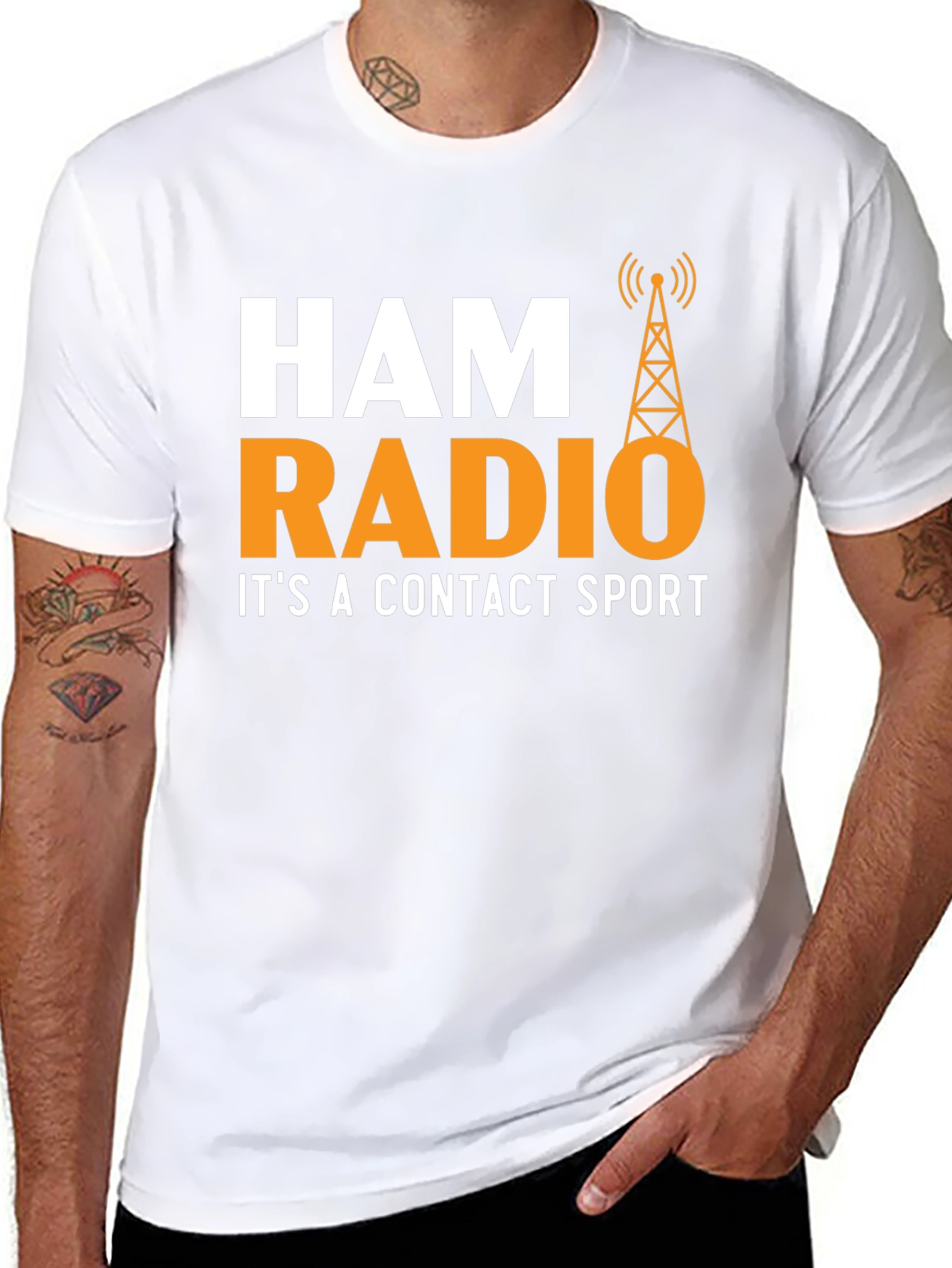 Ham Radio Contact Sport T-Shirt - Black