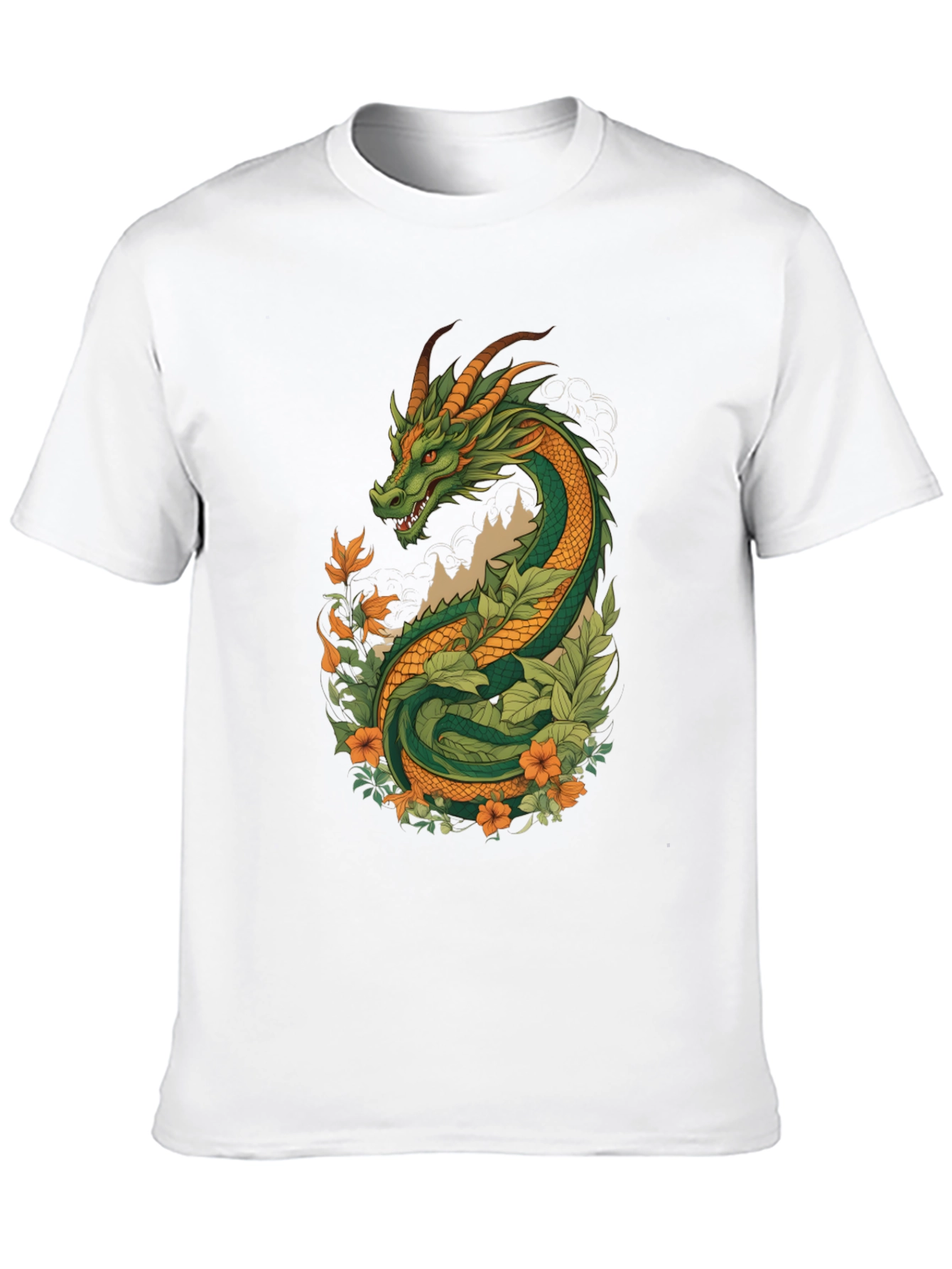 Dragon & Floral Graphic Tee