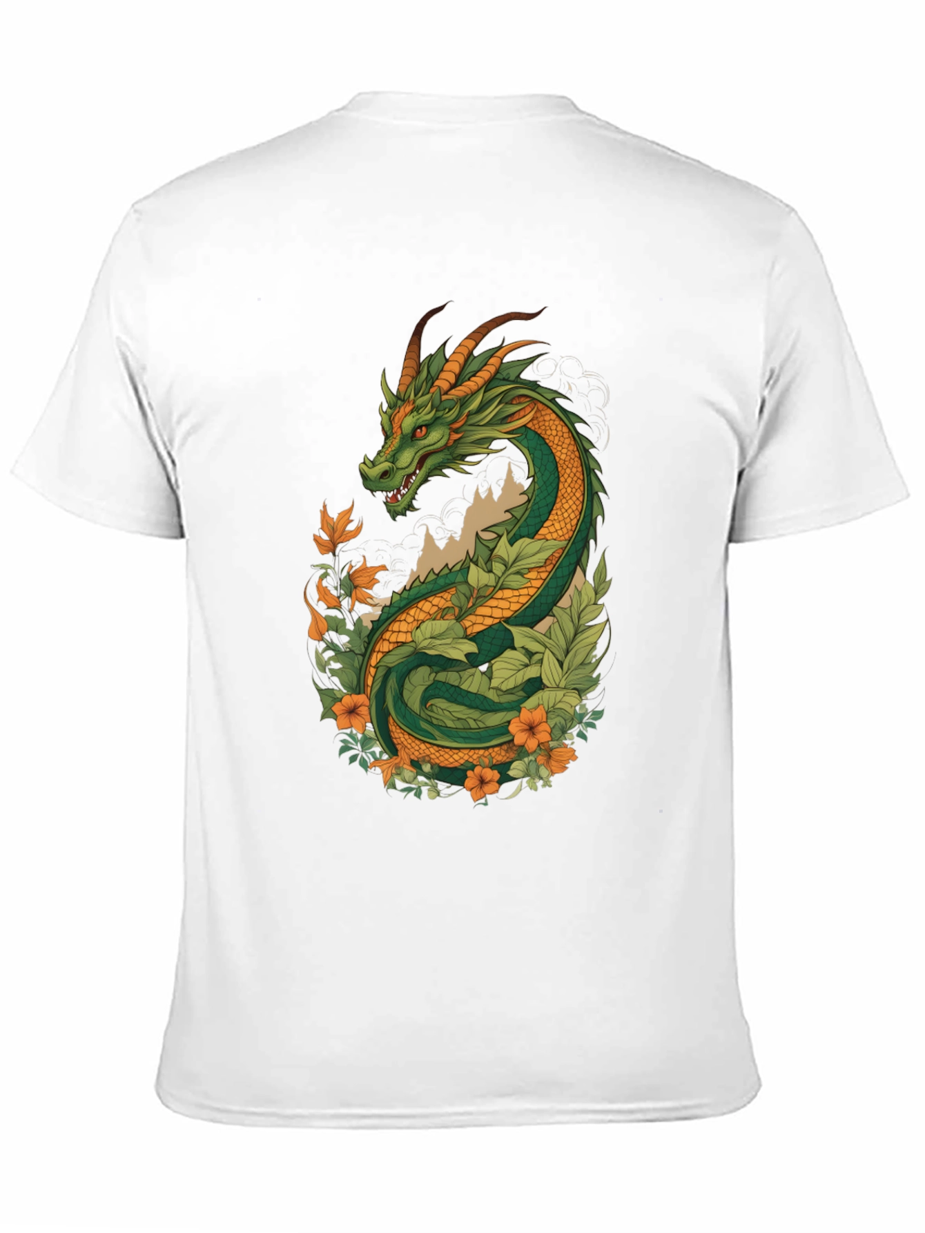 Dragon & Floral Graphic Tee