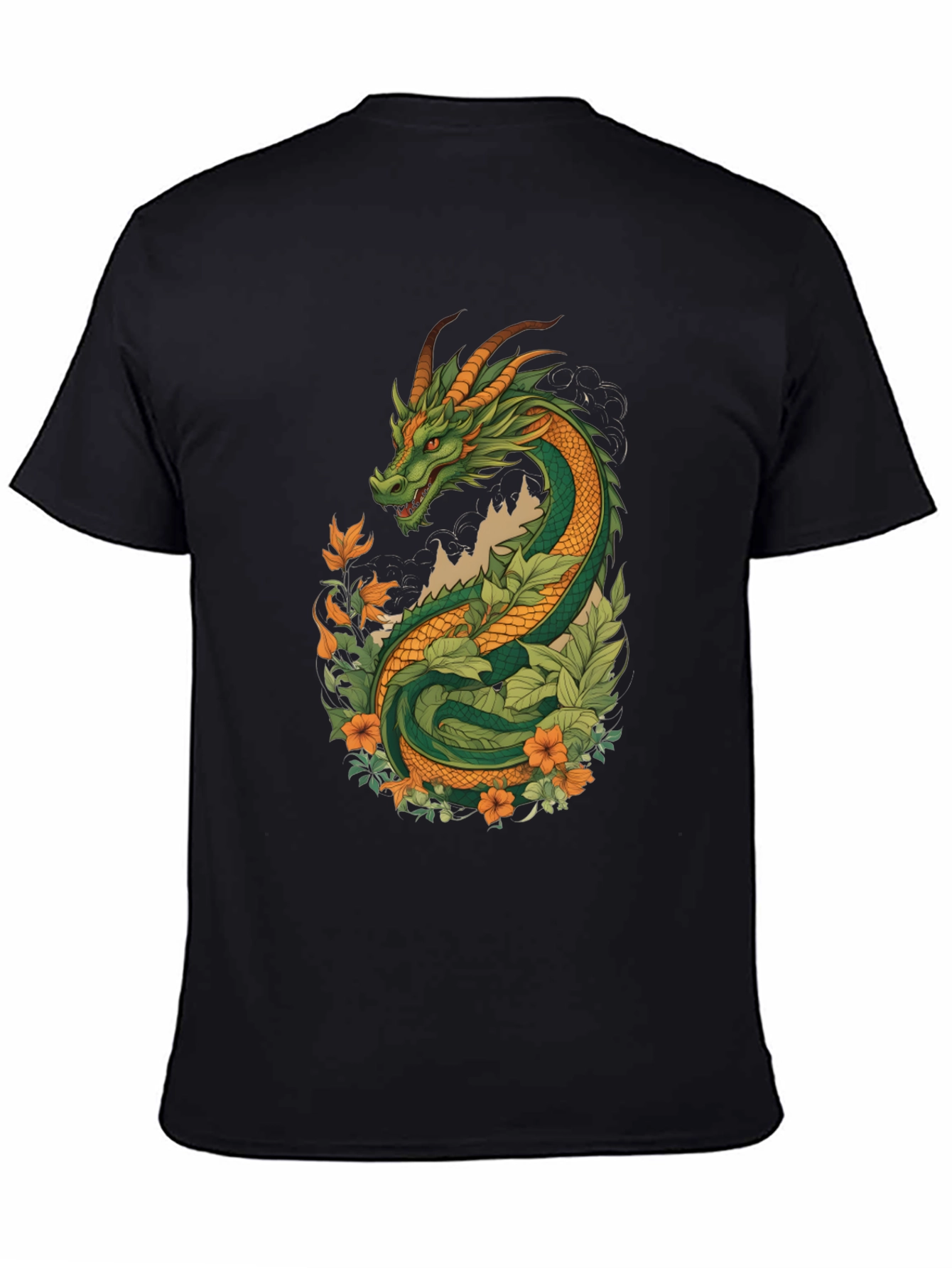 Dragon & Floral Graphic Tee