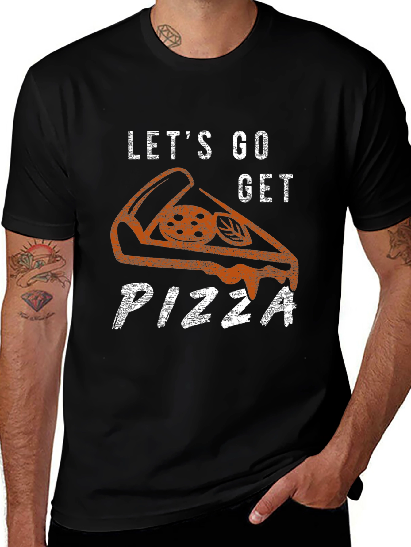 Lets Go Get Pizza Graphic Tee