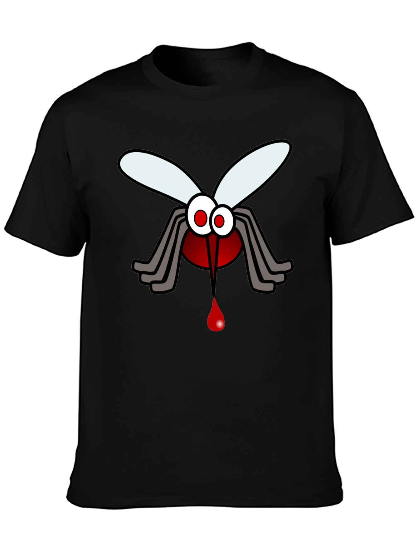 Funny Mosquito Blood Graphic Print T-Shirt