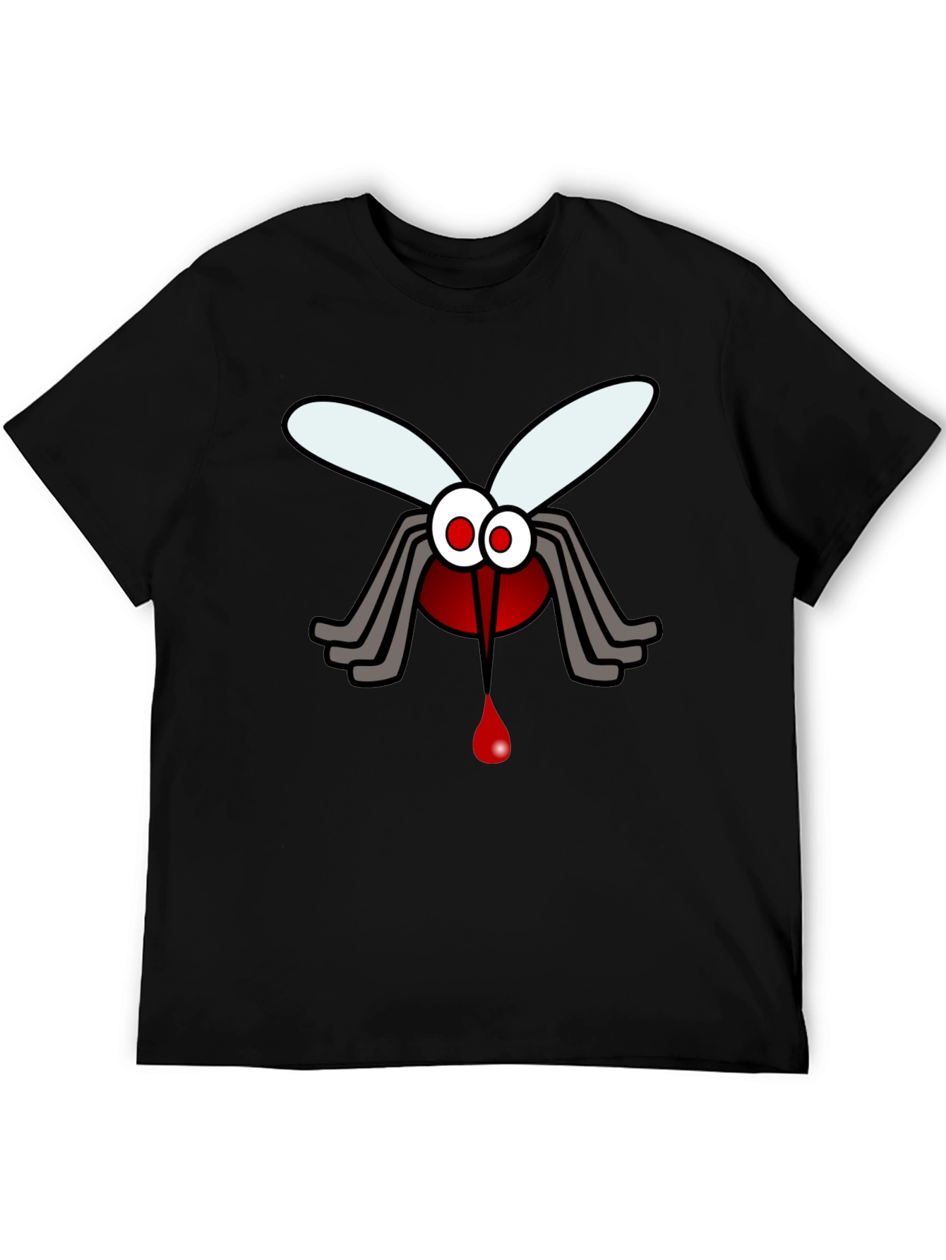 Funny Mosquito Blood Graphic Print T-Shirt