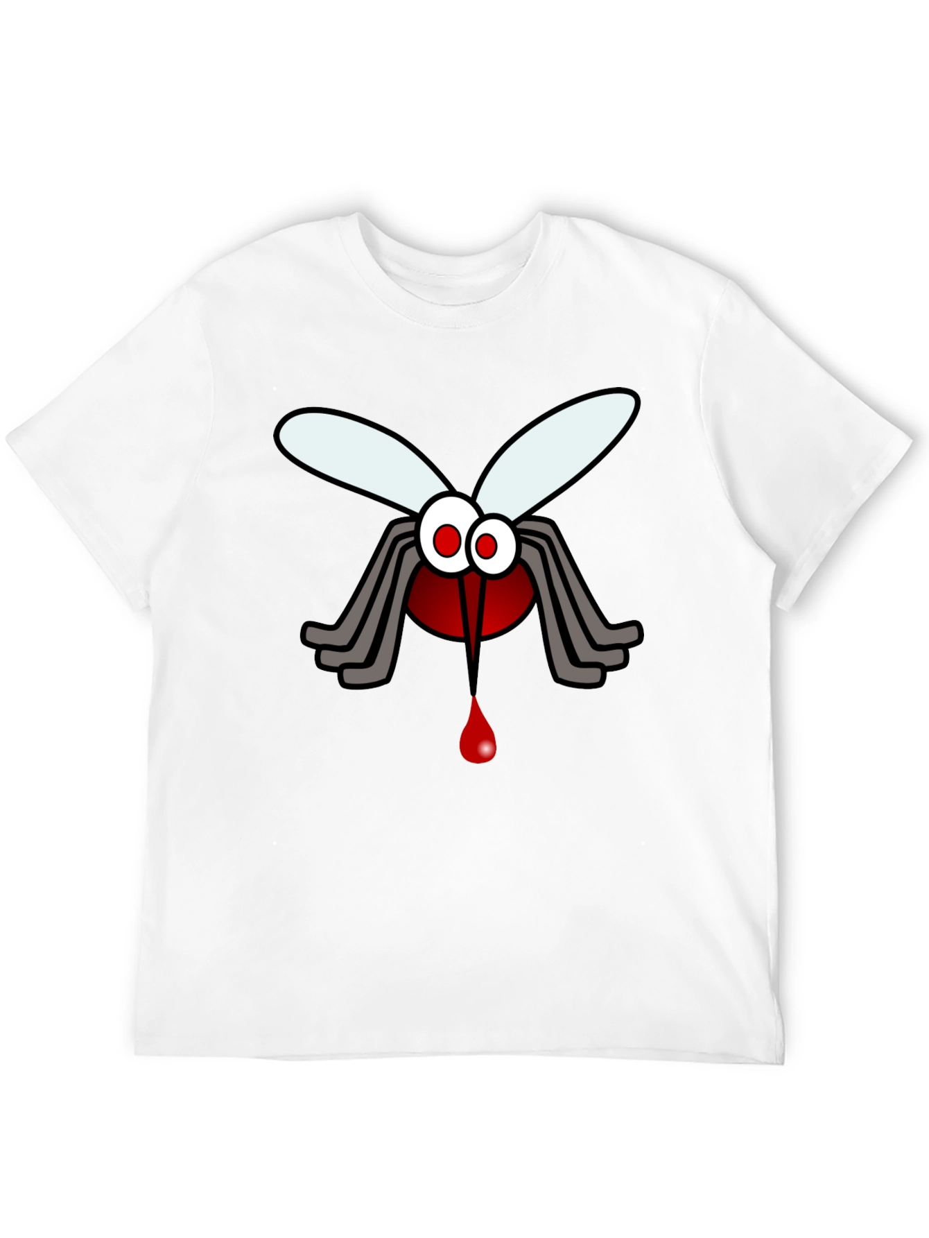 Funny Mosquito Blood Graphic Print T-Shirt