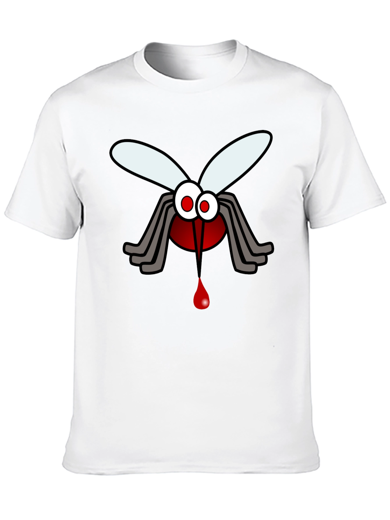 Funny Mosquito Blood Graphic Print T-Shirt