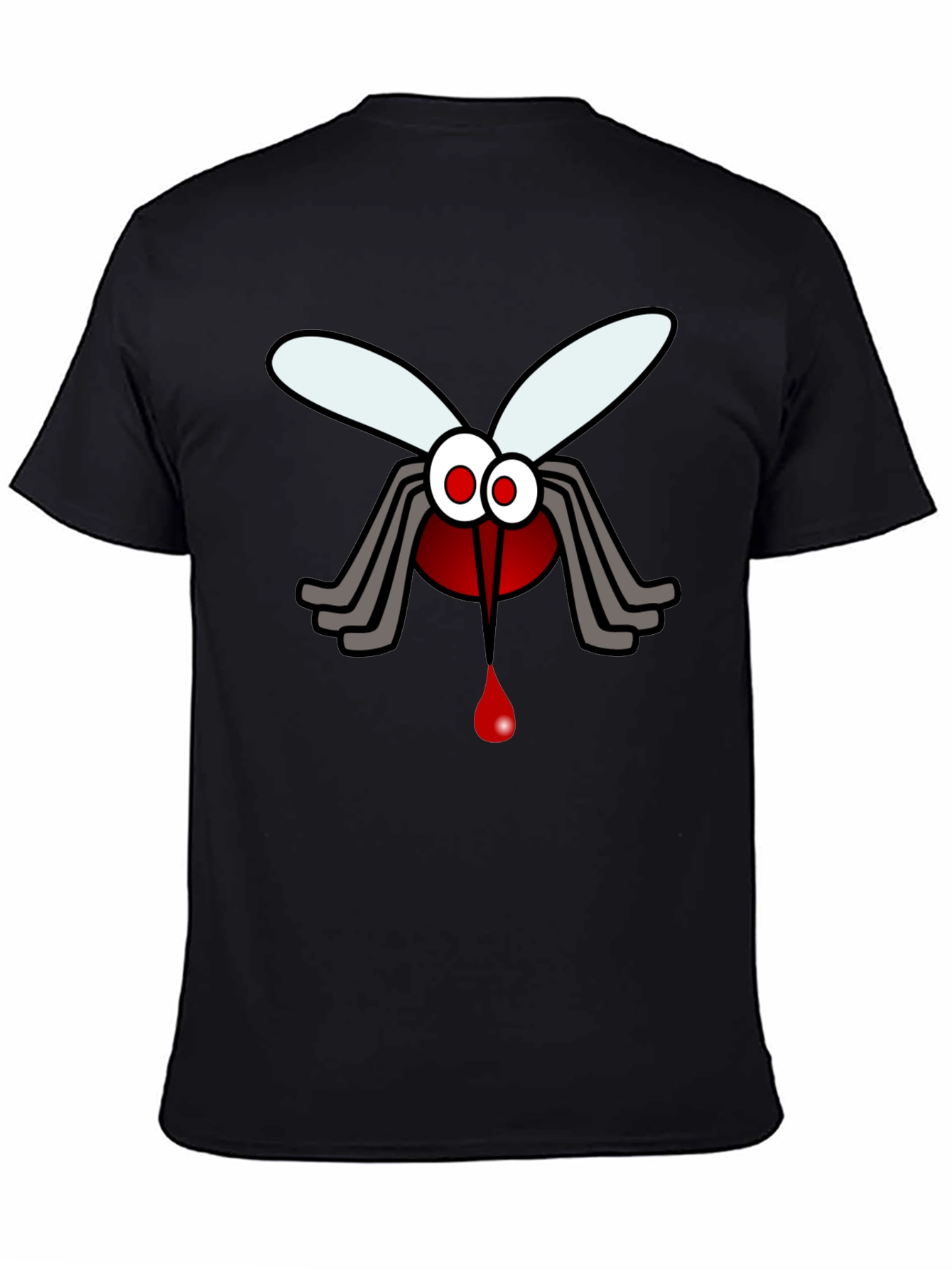Funny Mosquito Blood Graphic Print T-Shirt