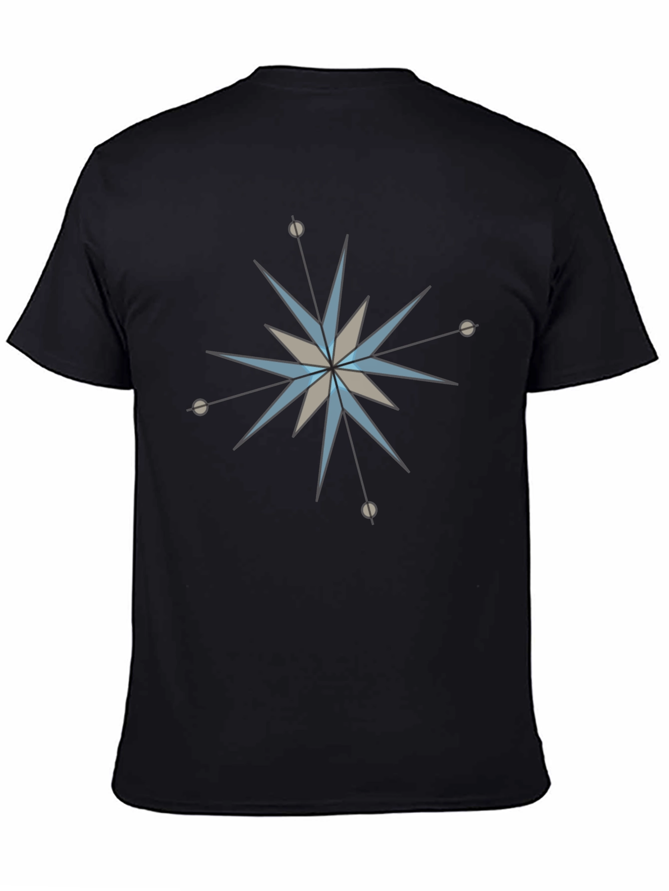 Modern Starburst Tee - Graphic Black T-Shirt