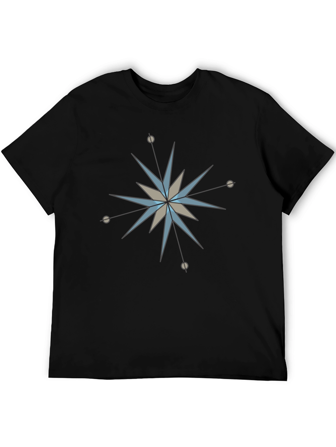 Modern Starburst Tee - Graphic Black T-Shirt