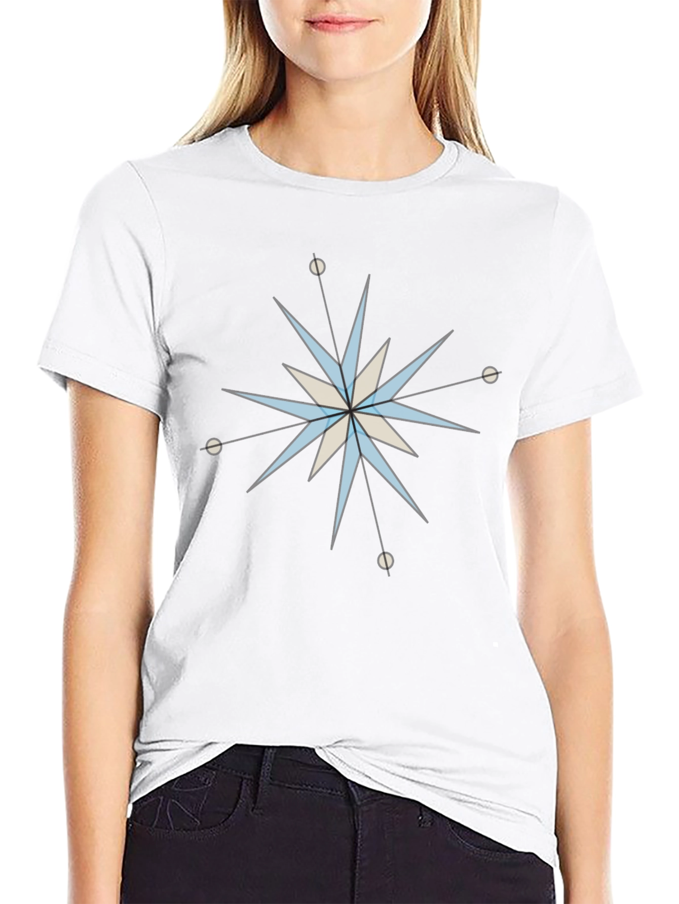 Modern Starburst Tee - Graphic Black T-Shirt
