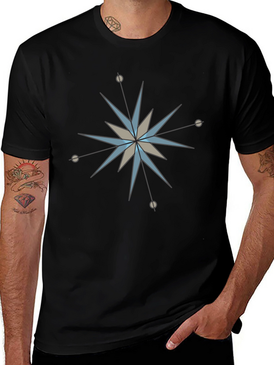 Modern Starburst Tee - Graphic Black T-Shirt