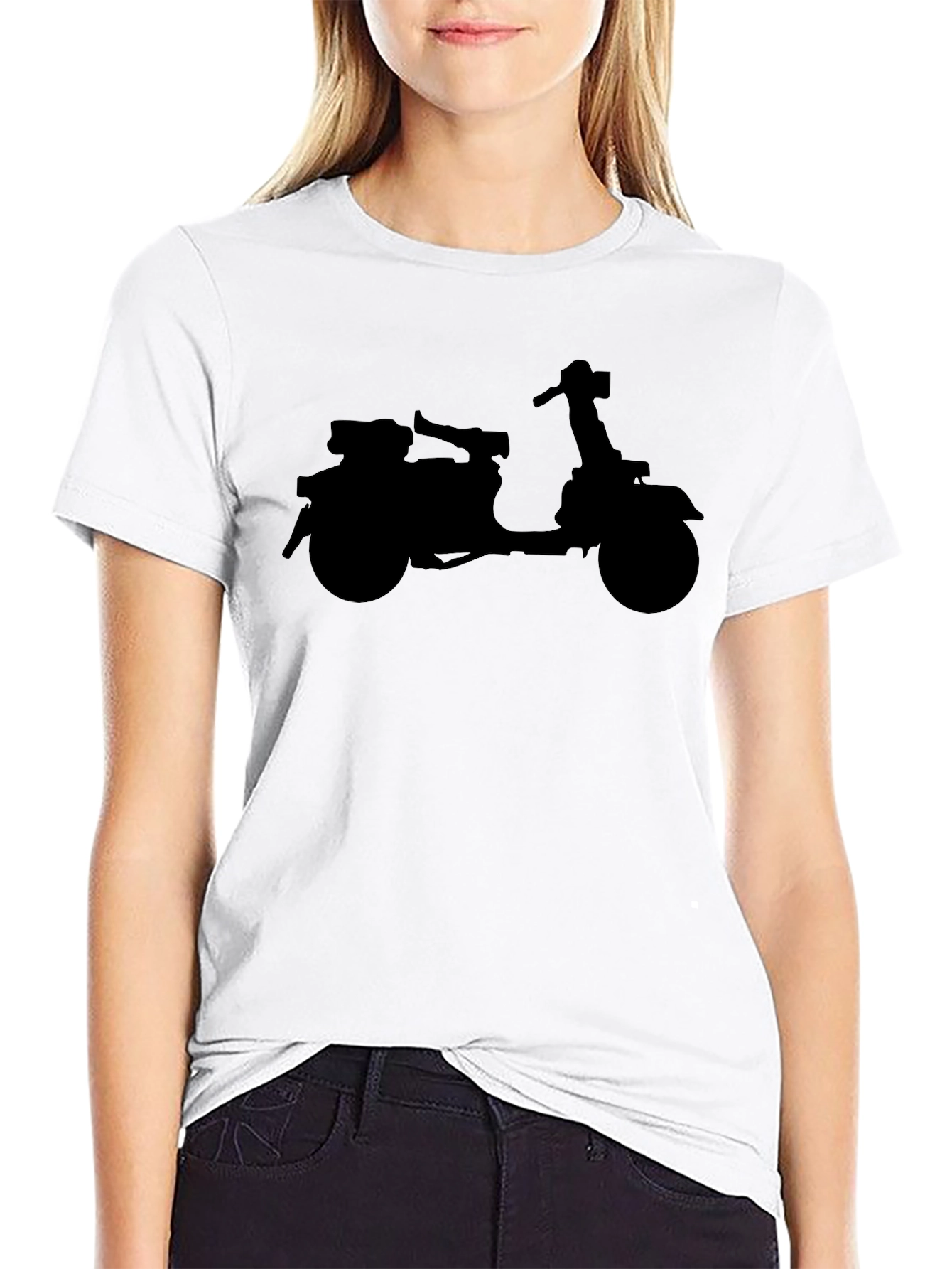 Scooter Silhouette T-Shirt - Classic Black Tee