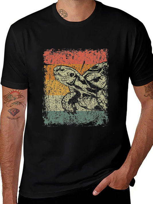 Vintage Turtle Graphic Tee - Retro Style