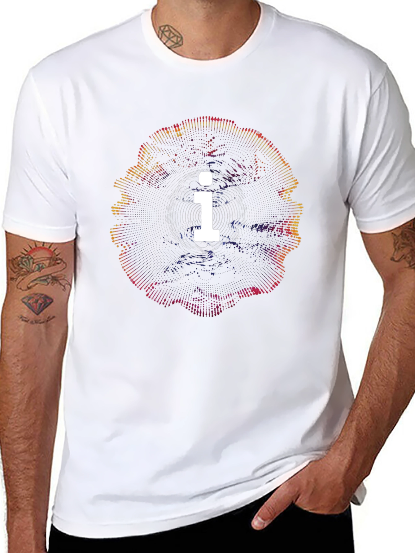 Abstract i Graphic Black T-Shirt