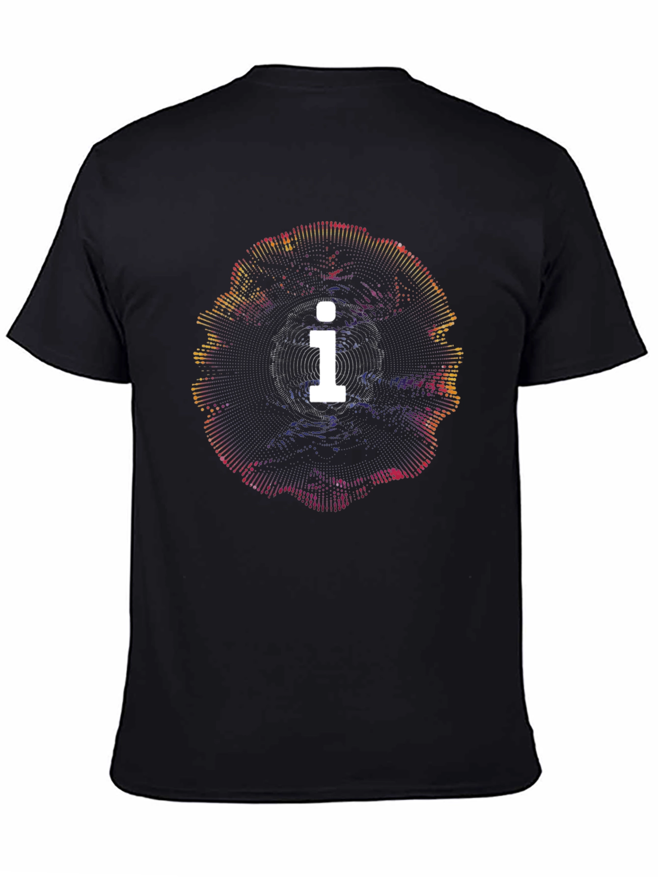 Abstract i Graphic Black T-Shirt