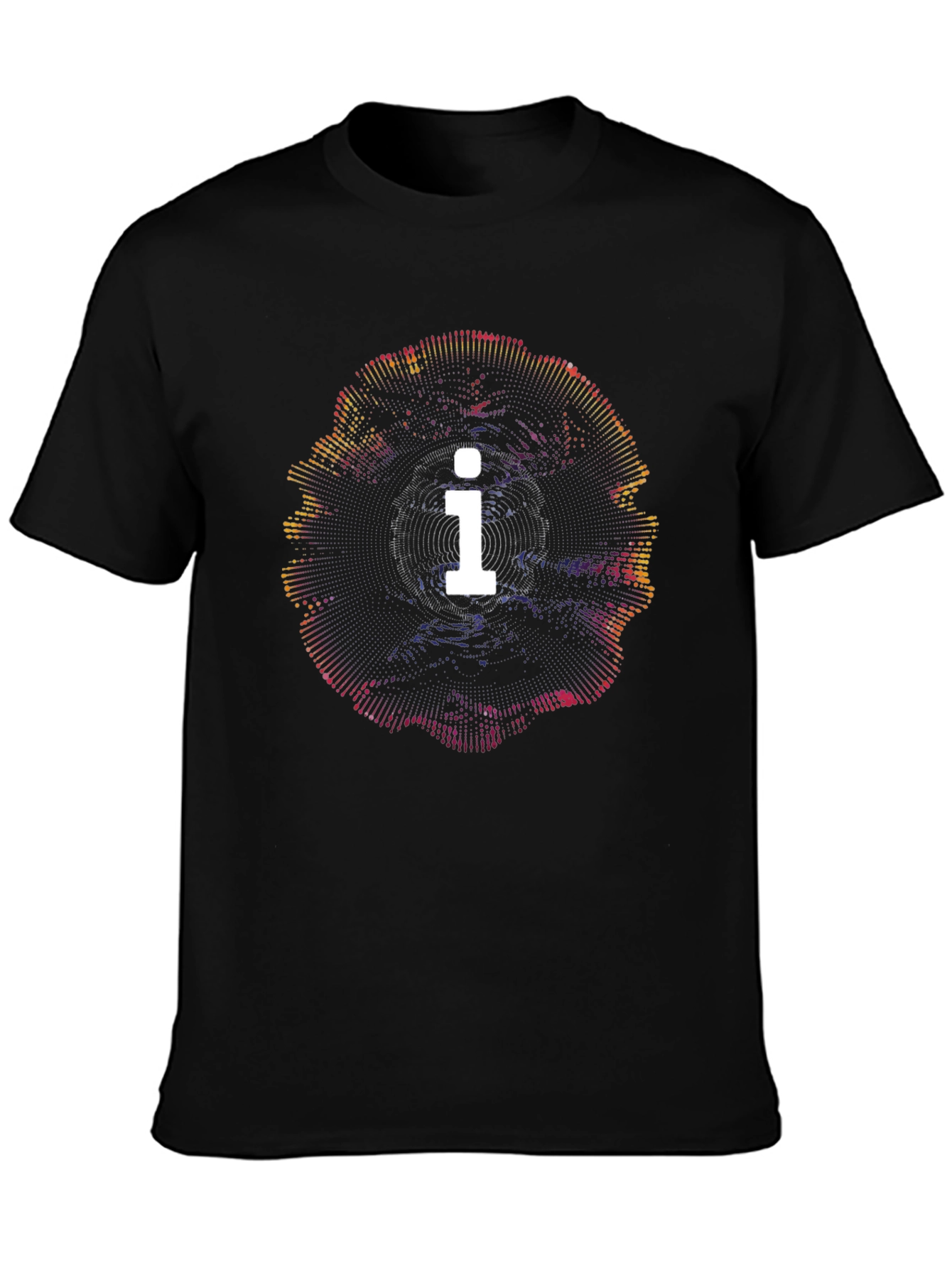 Abstract i Graphic Black T-Shirt