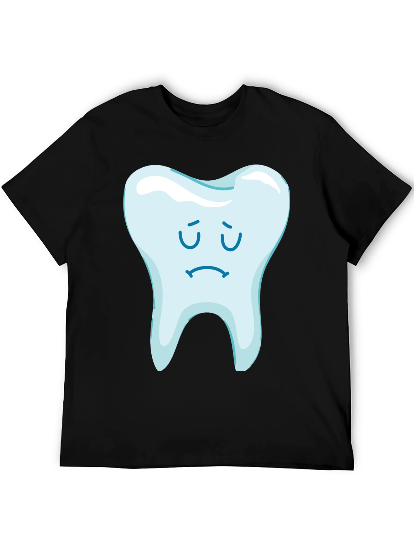 Sad Tooth Graphic Tee - Black Cotton T-Shirt