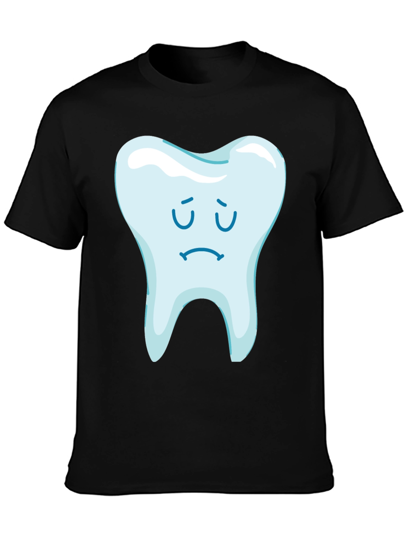 Sad Tooth Graphic Tee - Black Cotton T-Shirt