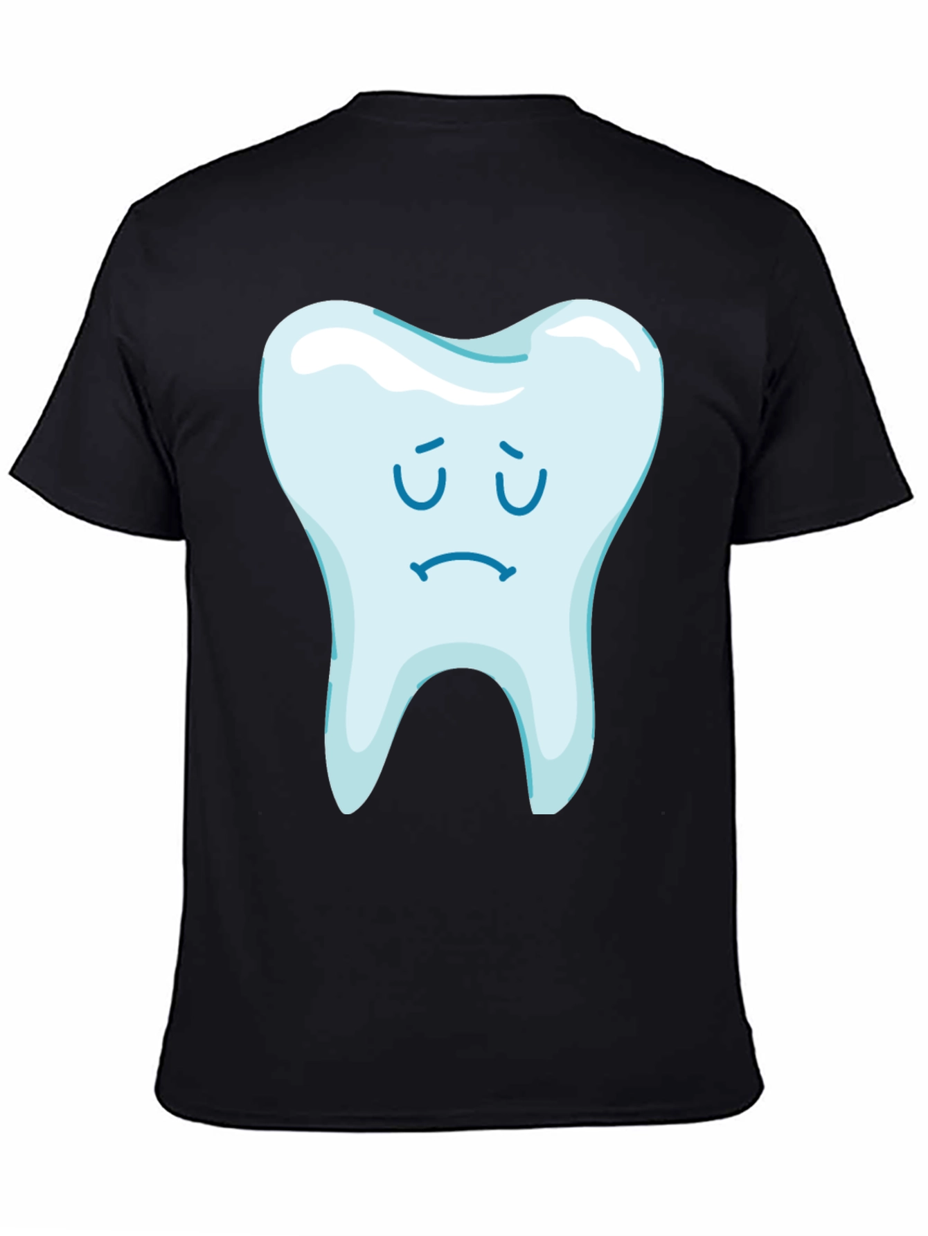 Sad Tooth Graphic Tee - Black Cotton T-Shirt