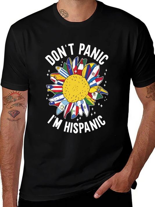 Dont Panic Im Hispanic Sunflower T-Shirt