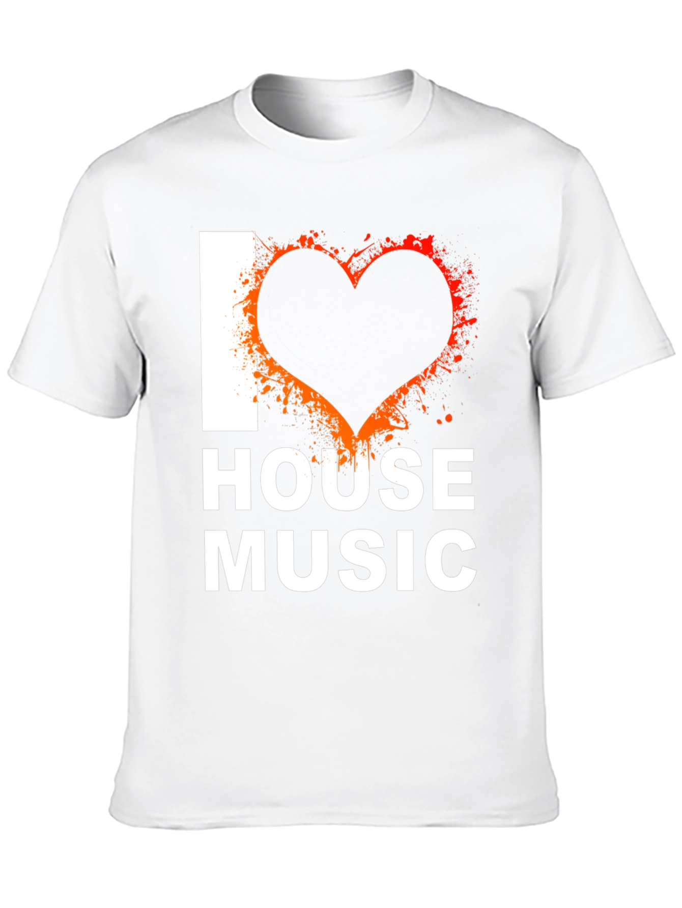 I Love House Music Graphic Tee - Black