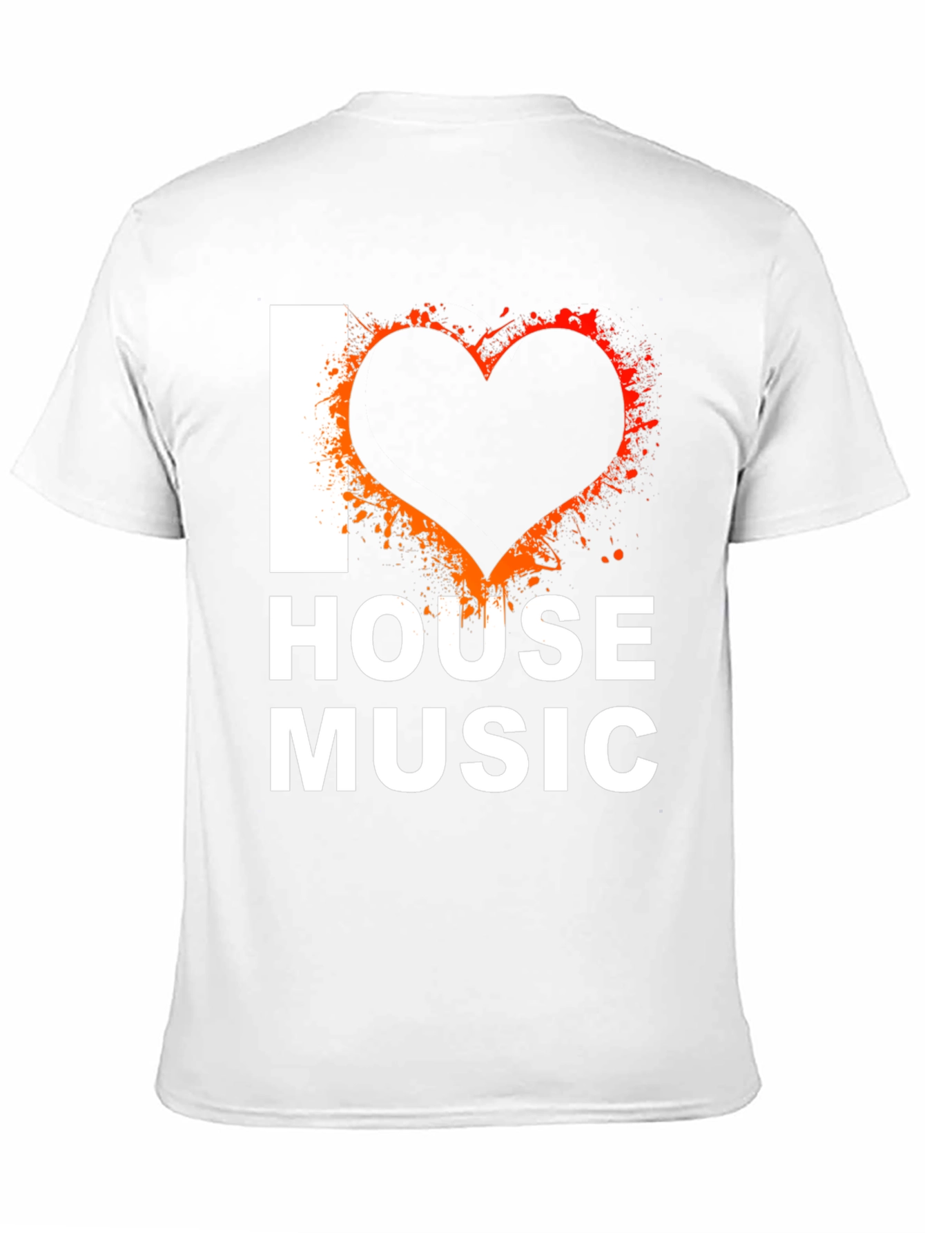 I Love House Music Graphic Tee - Black