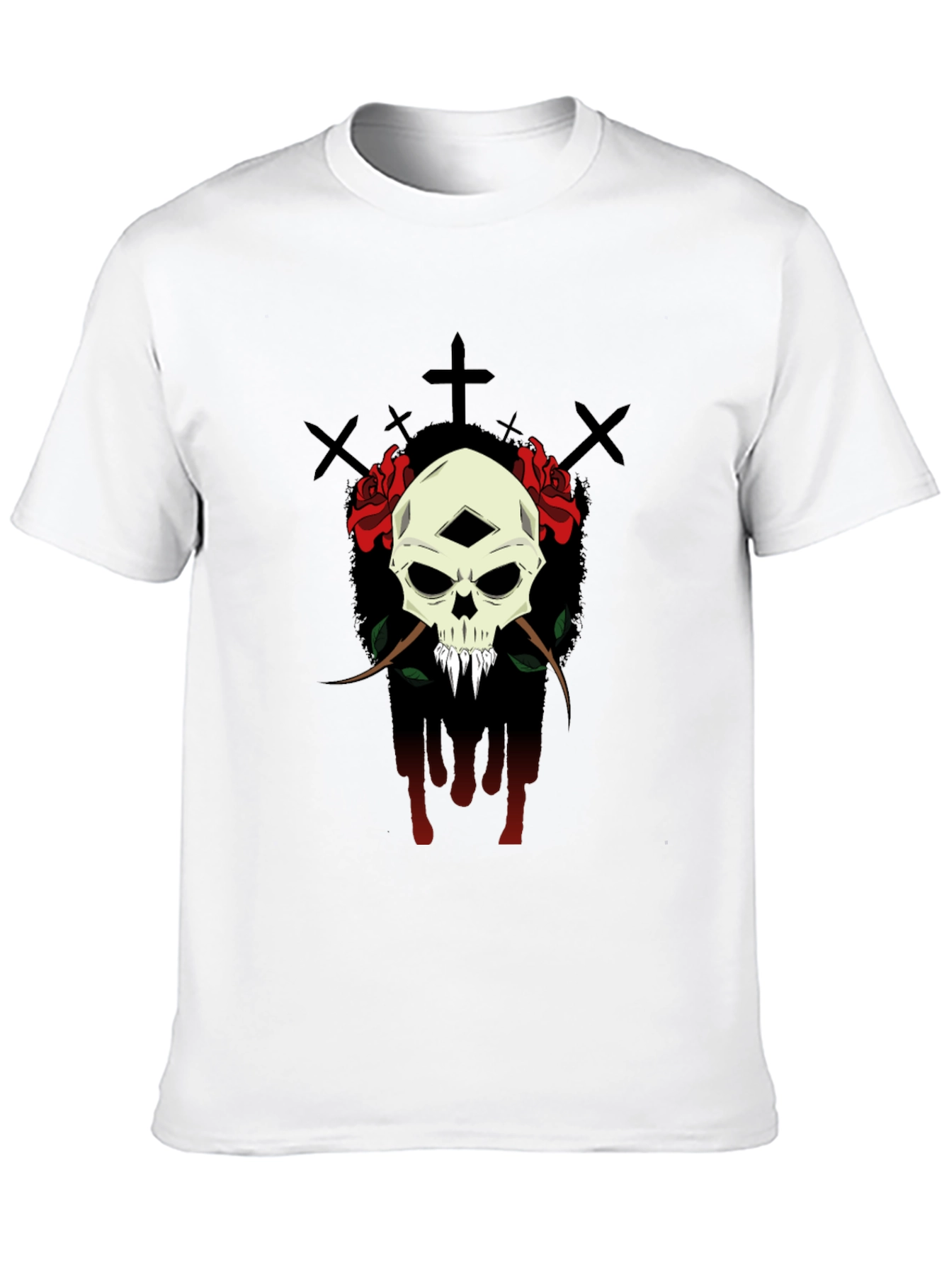 Skull & Roses Graphic T-Shirt