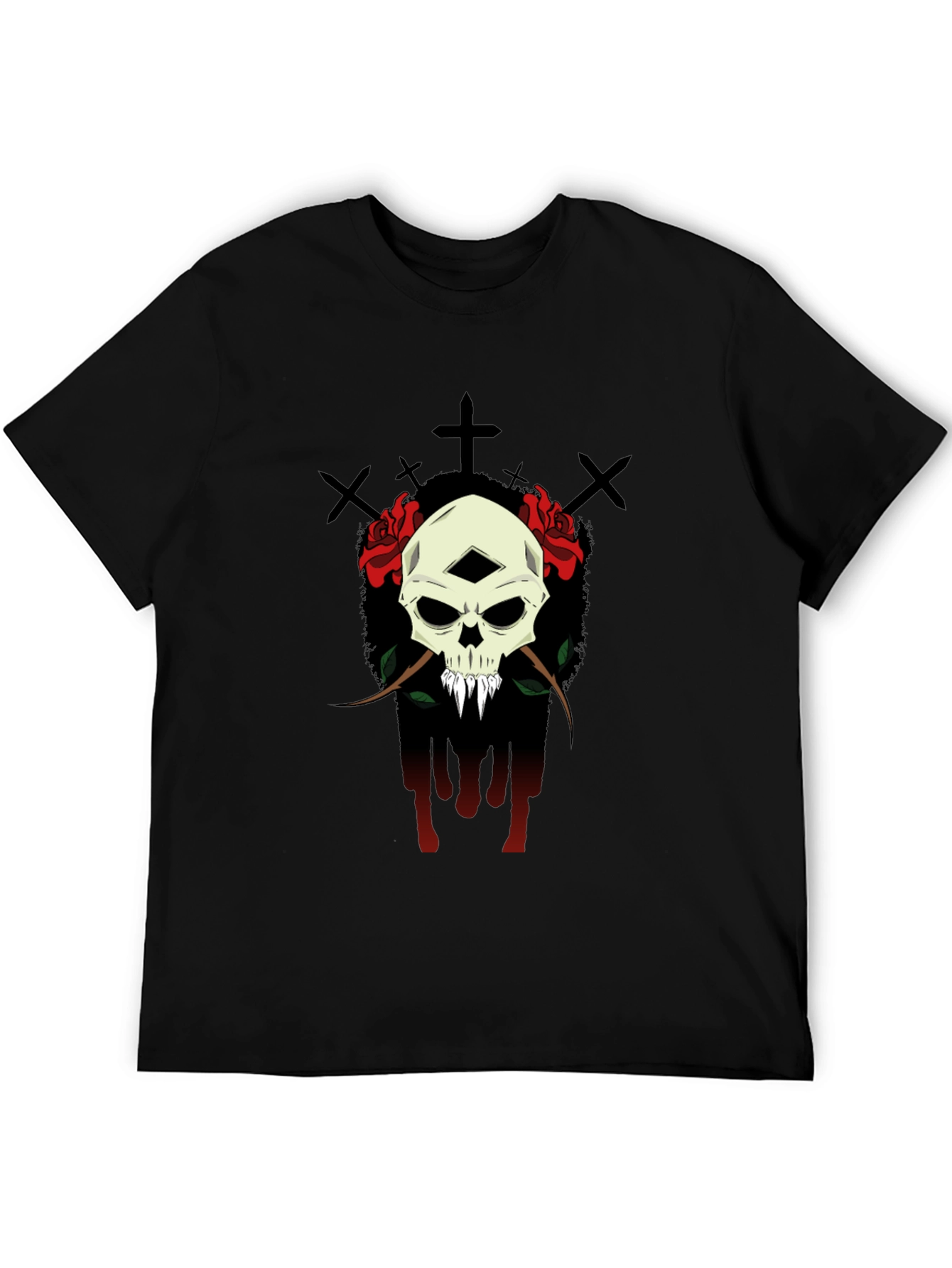 Skull & Roses Graphic T-Shirt