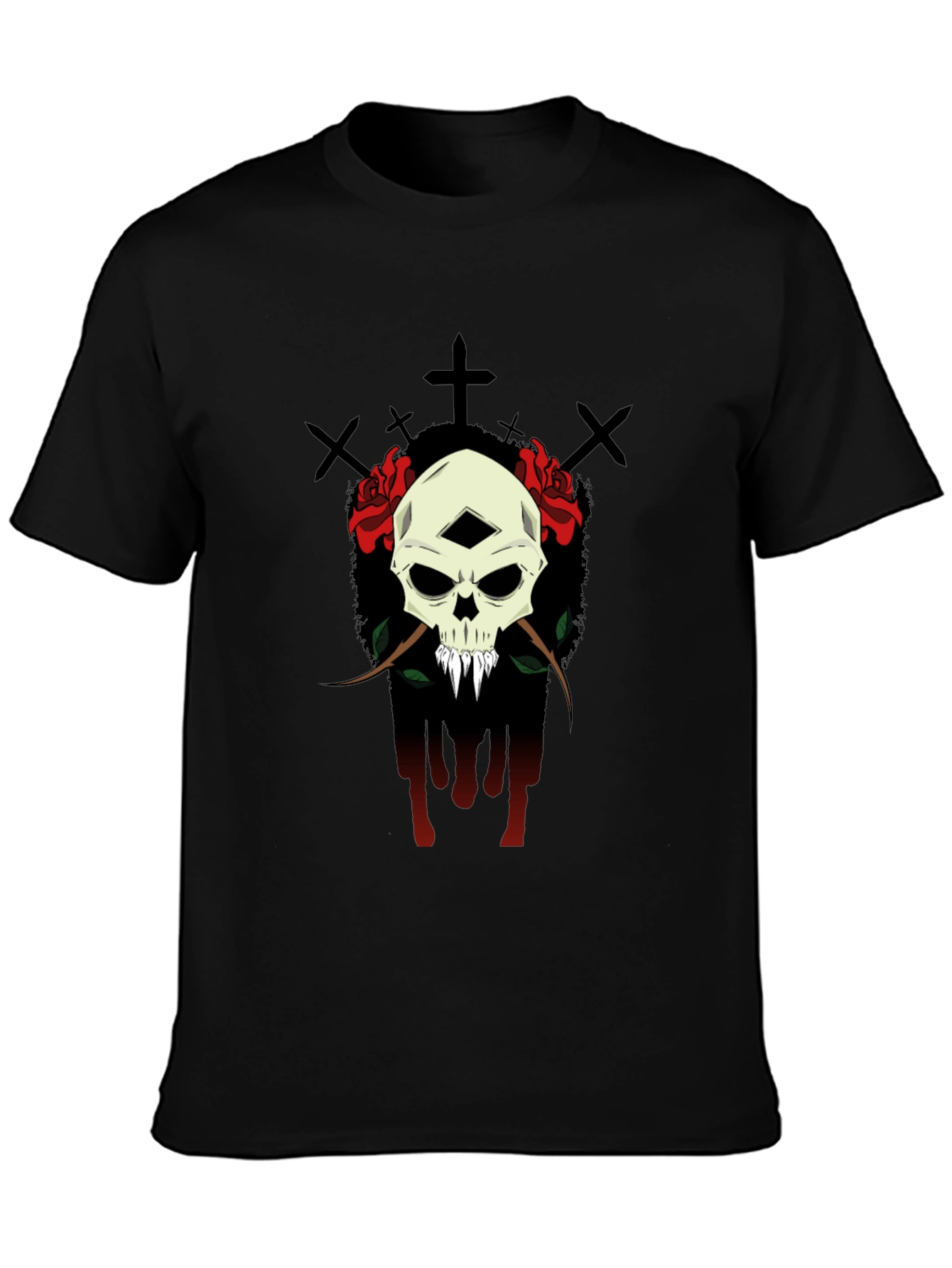Skull & Roses Graphic T-Shirt
