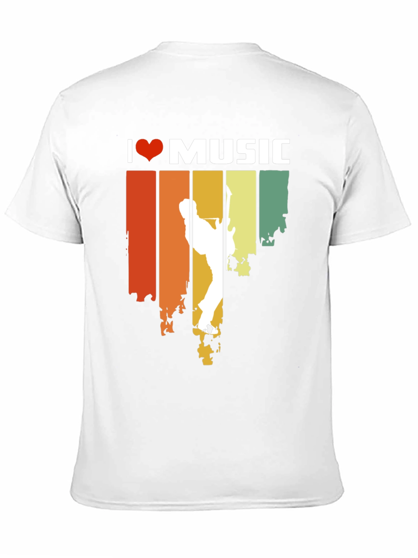 I Heart Music Retro Style Graphic T-Shirt