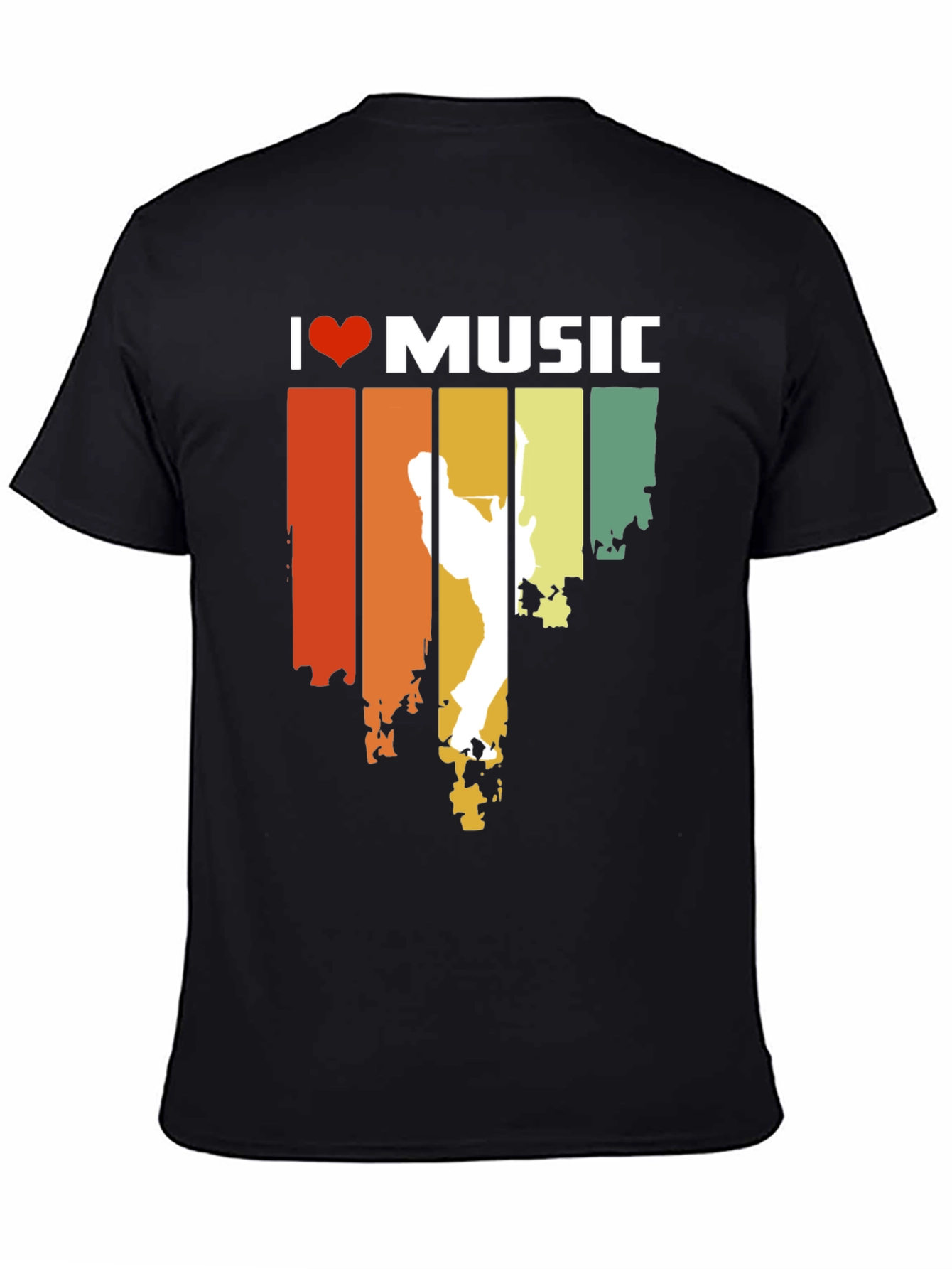 I Heart Music Retro Style Graphic T-Shirt
