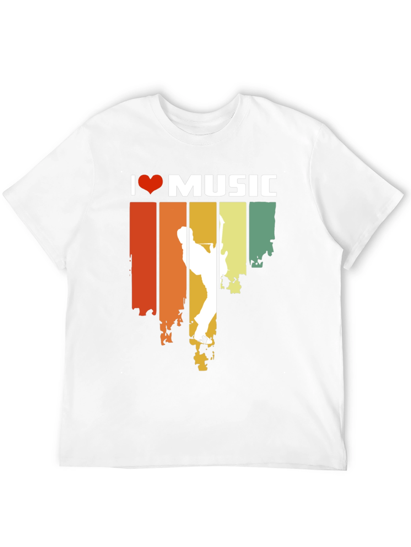 I Heart Music Retro Style Graphic T-Shirt