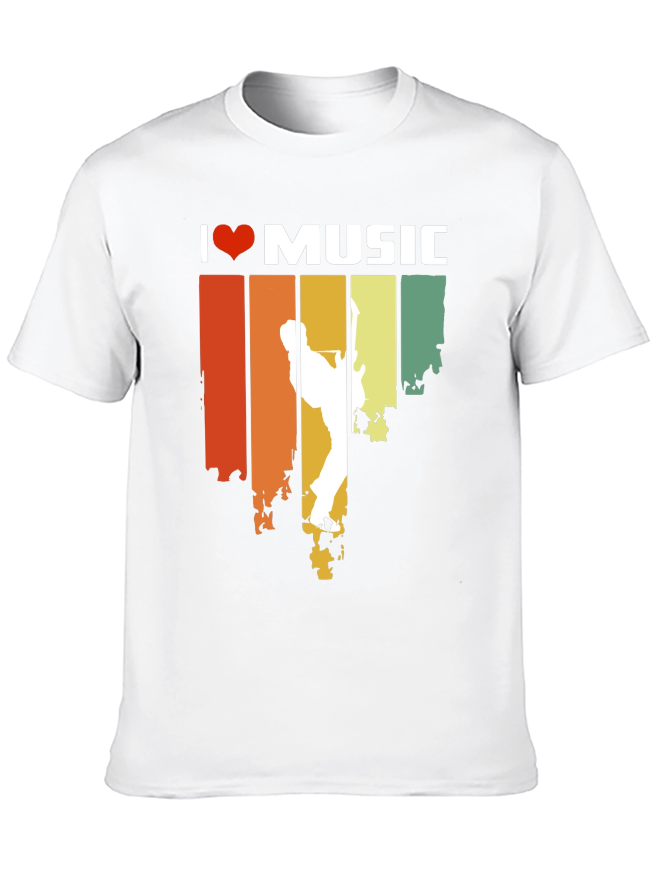 I Heart Music Retro Style Graphic T-Shirt